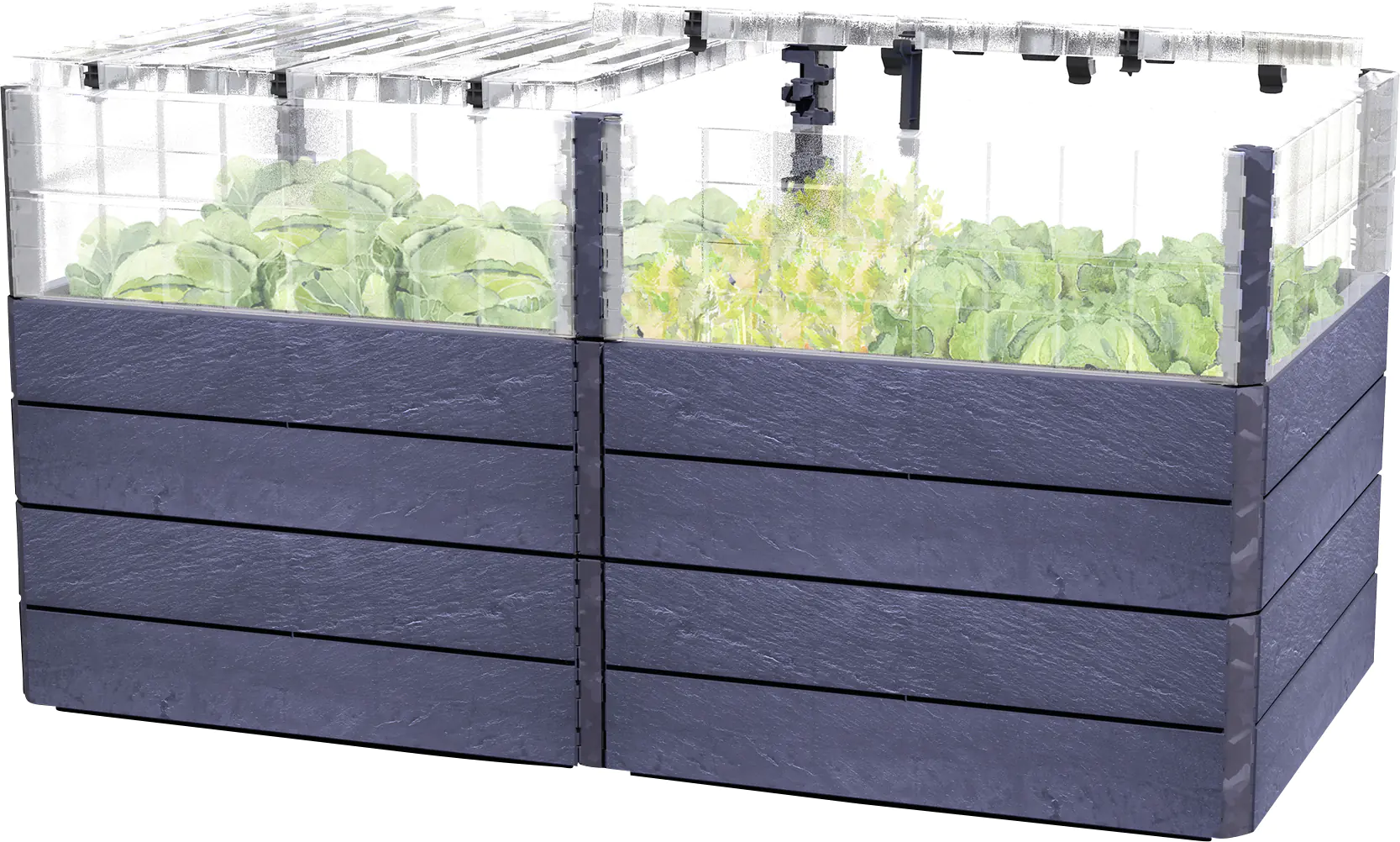 Garantia Hochbeet Ergo Quadro 2L TurboPlus Stone