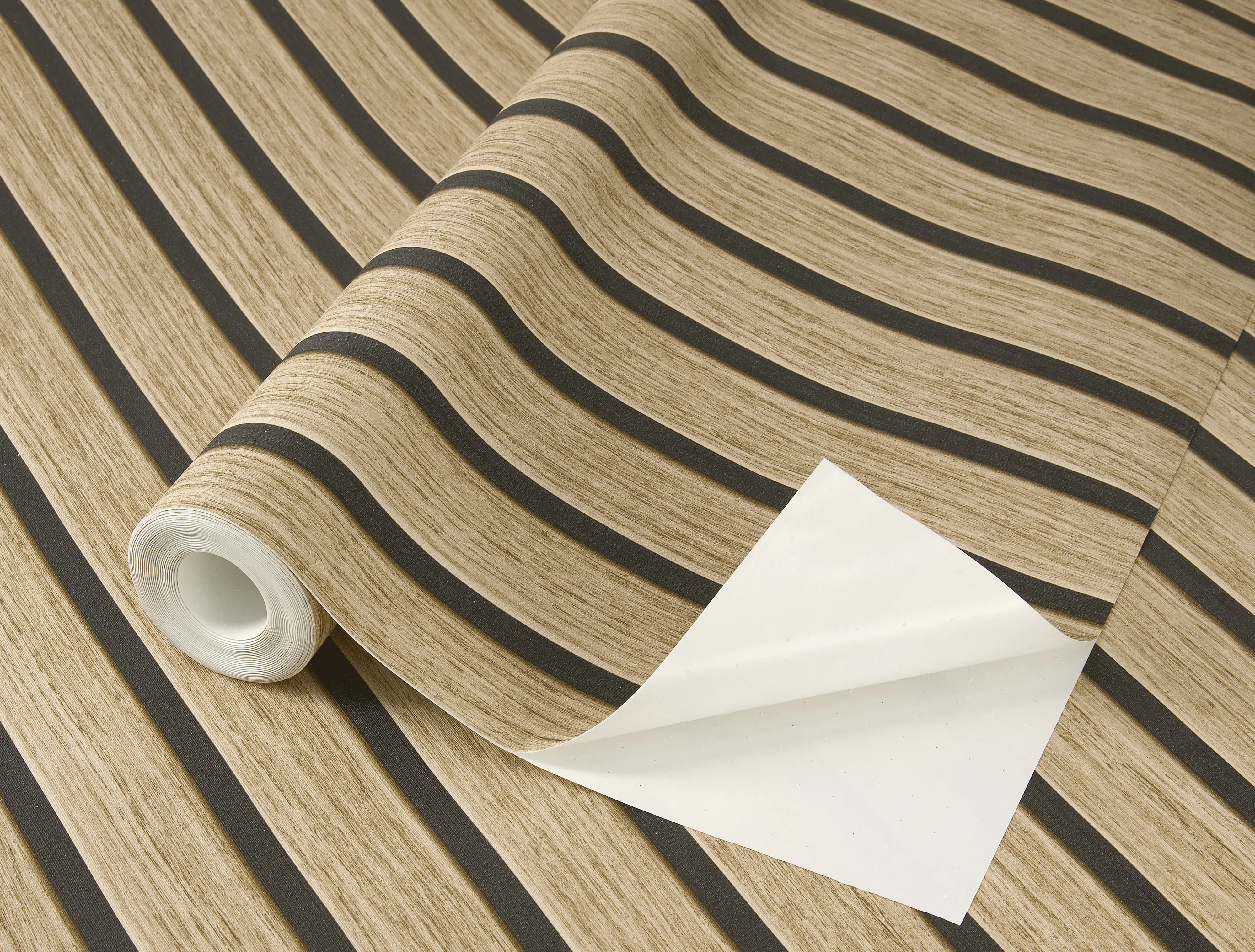 Tesa x Rasch selbstklebende Tapete Akustikpaneele Optik braun beige 6 x 0,53 m