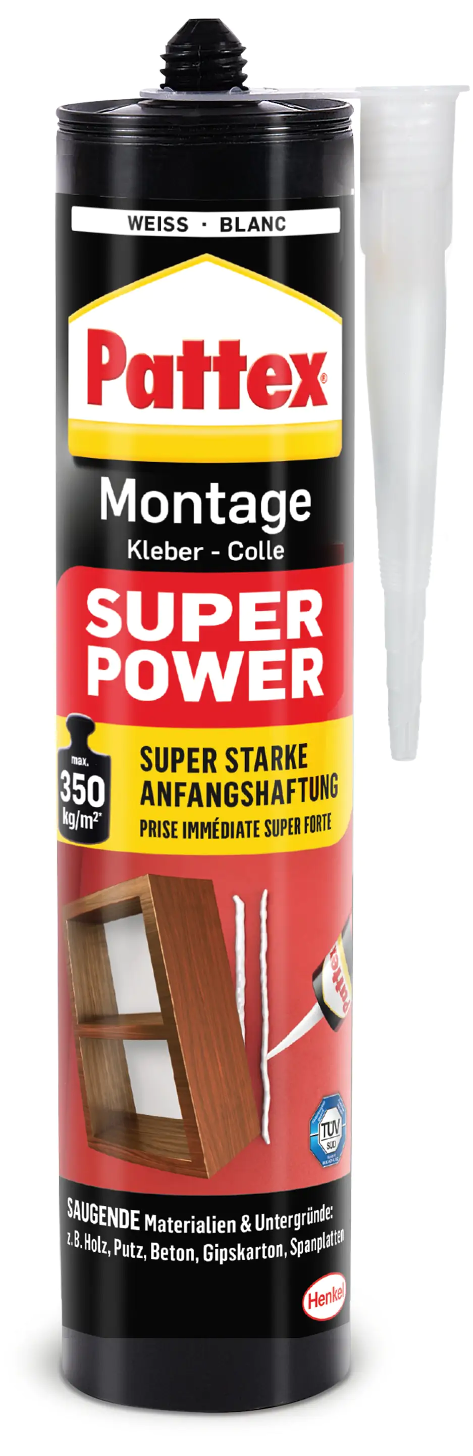 Pattex Montagekleber Super Power 370 g weiß