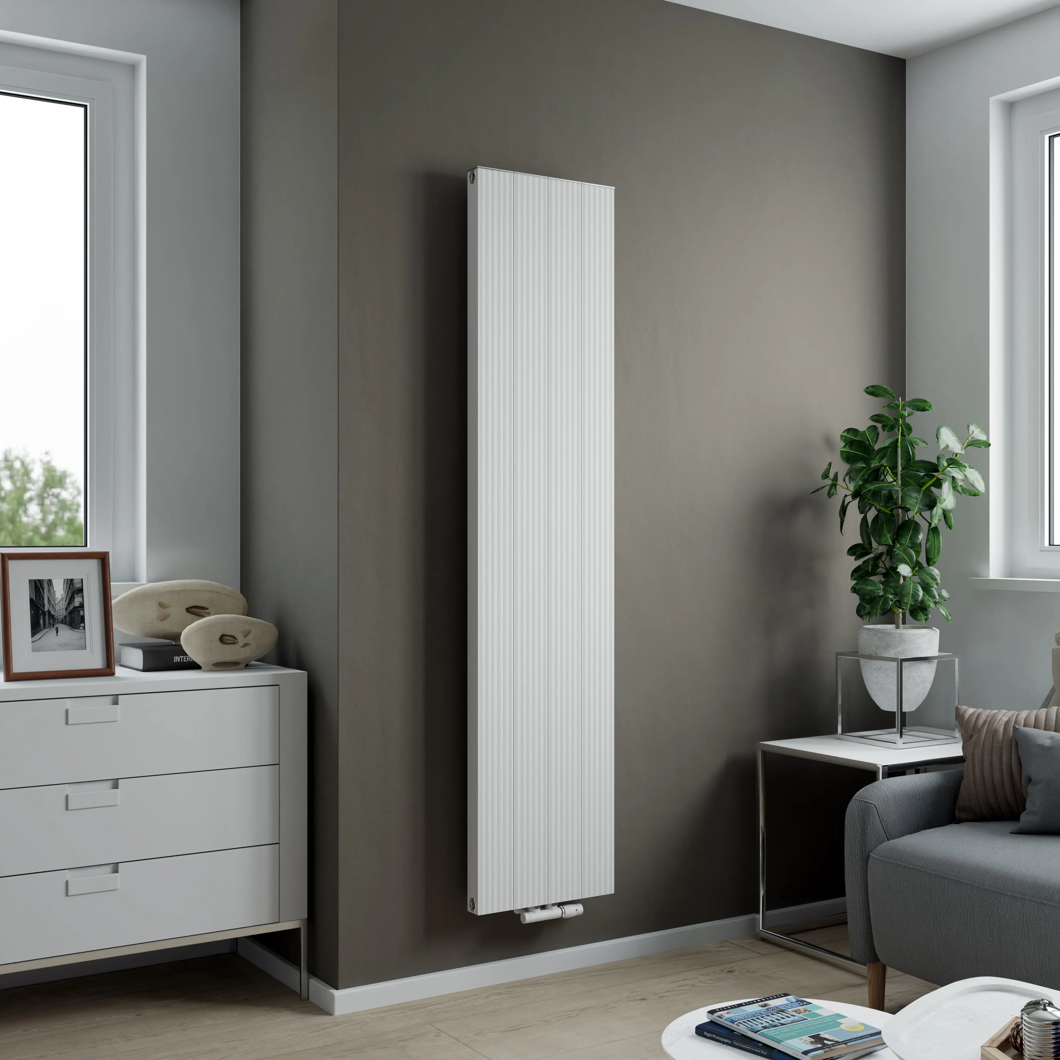 Ximax Design-Heizkörper Valeo 180 x 40 cm 986 Watt weiß
