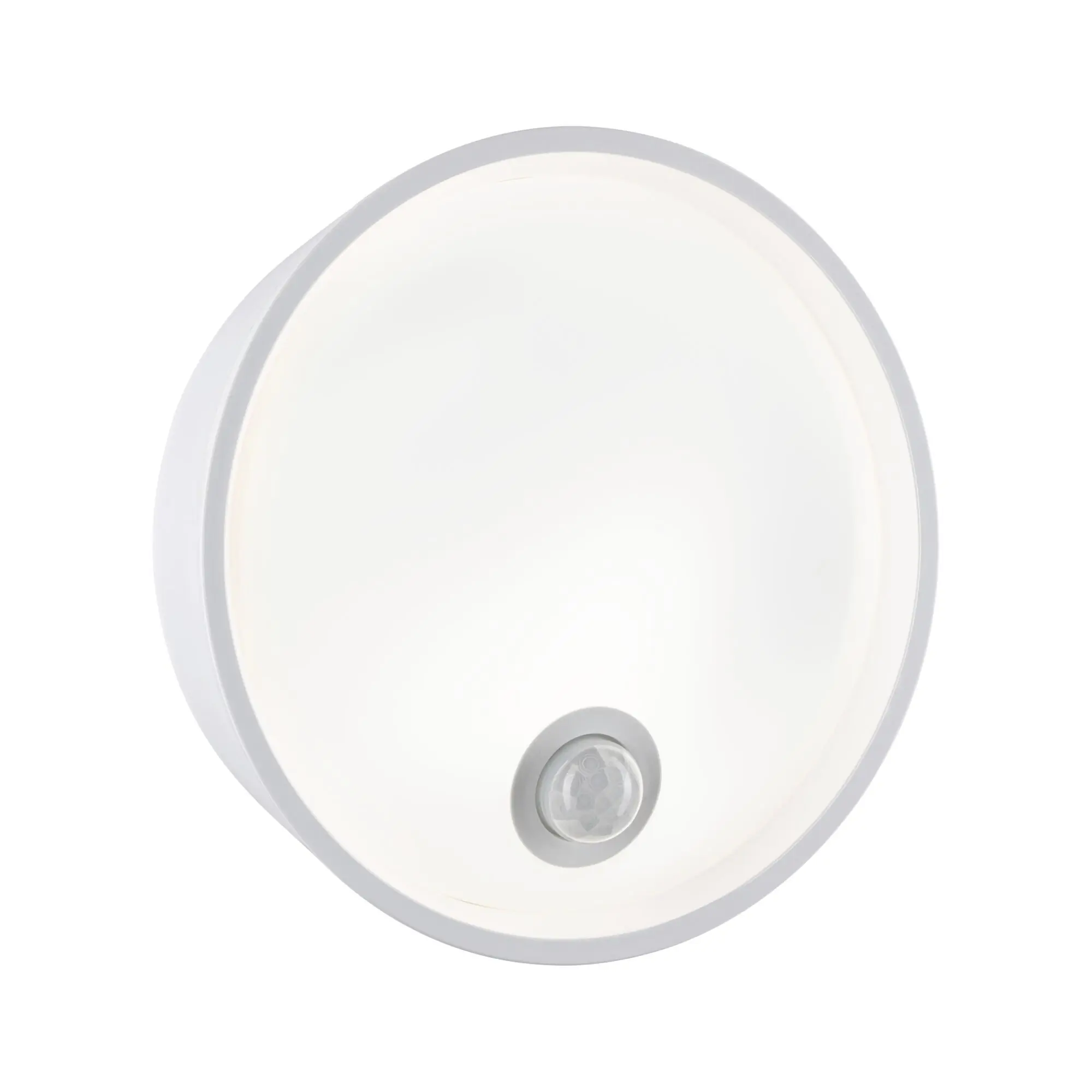 Paulmann LED Außenleuchte Platomo weiß Ø 18 cm mit Bewegungsmelder