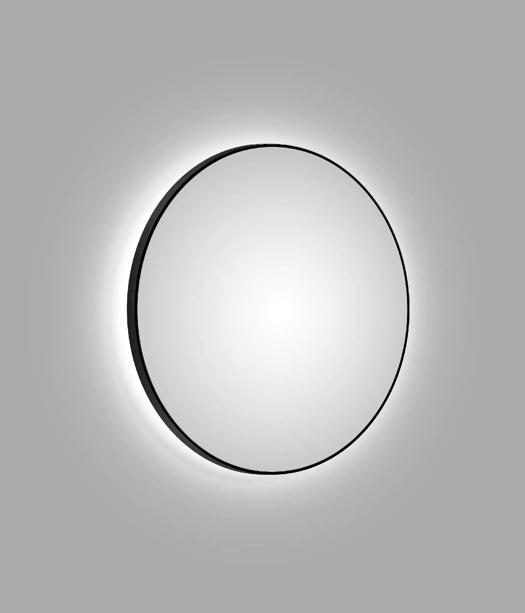 DSK LED Lichtspiegel Silver Globo Ø120 cm, schwarz