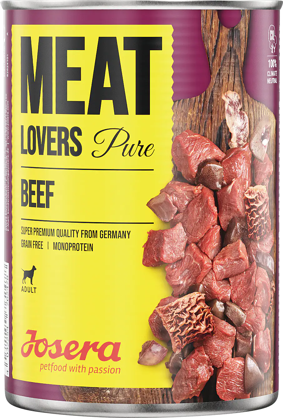 Josera Meat Lovers Hundenassfutter Adult getreidefrei 400 g Rind