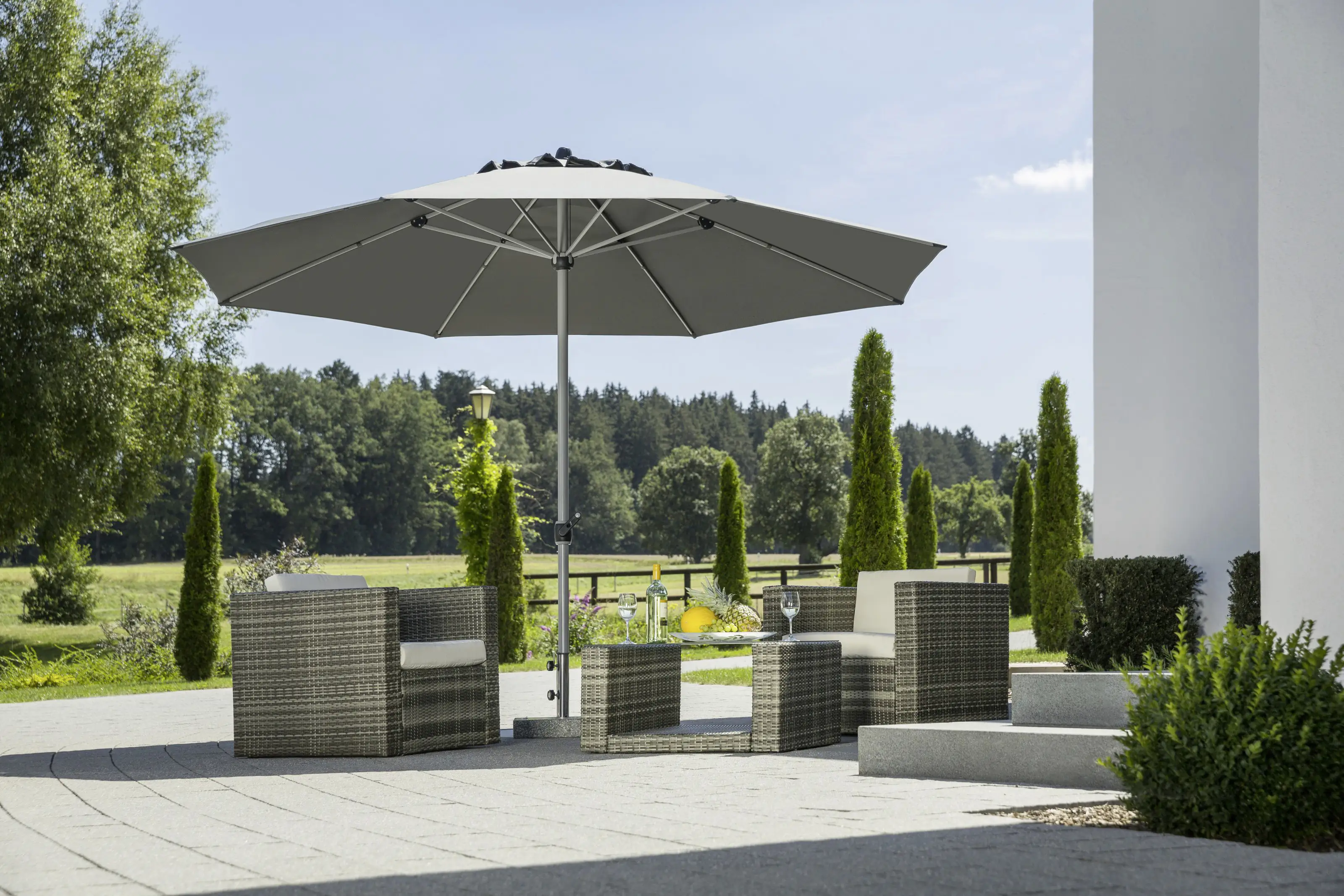 Schneider Sonnenschirm Gemini anthrazit Ø 360 cm