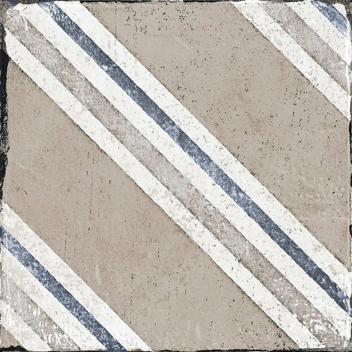 Bodenfliese Feinsteinzeug Marrakesh 20 x 20 cm blau-beige