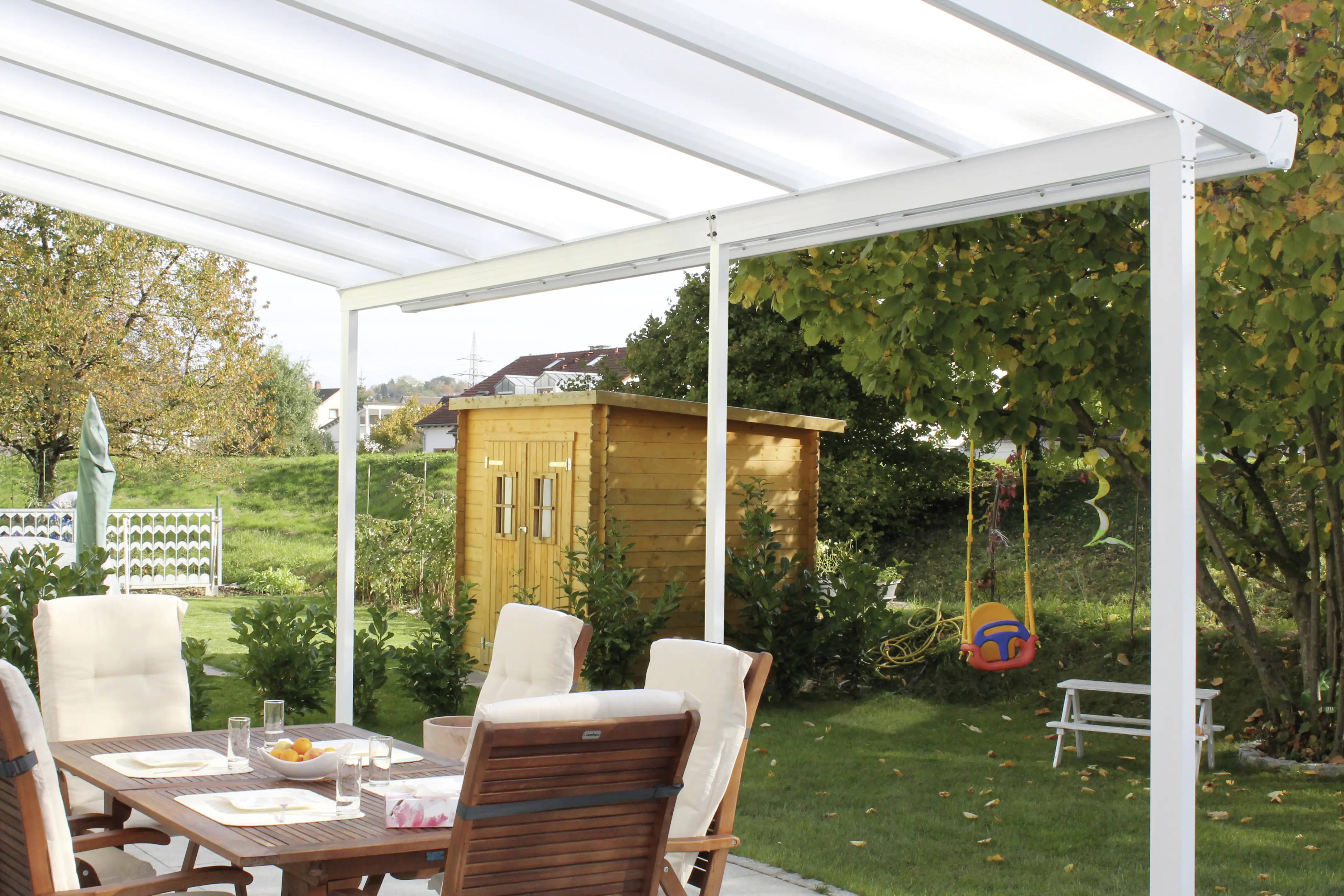 Gutta Terrassenüberdachung Basic 546x306cm weiß