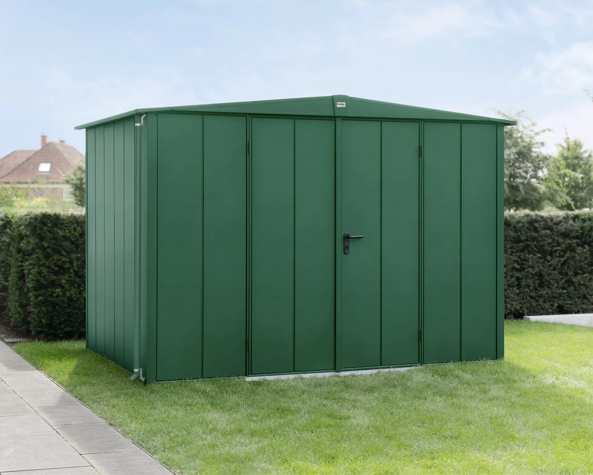 EcoStar Gerätehaus Elegant-S Typ 3 323,6 x 247,7 x 219,4 cm moosgrün