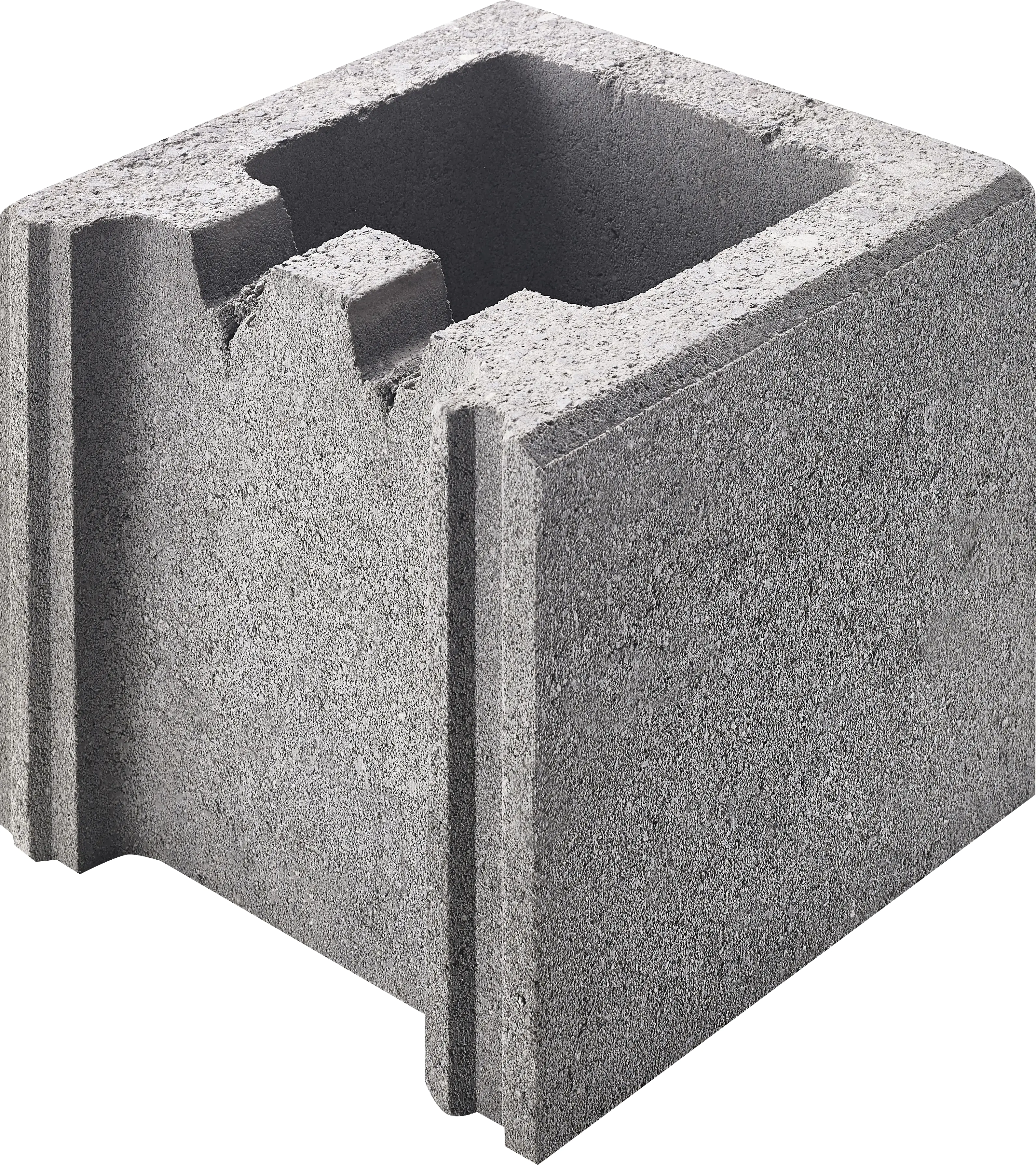 Schalungsstein Endstein 25 x 24 x 20 cm grau