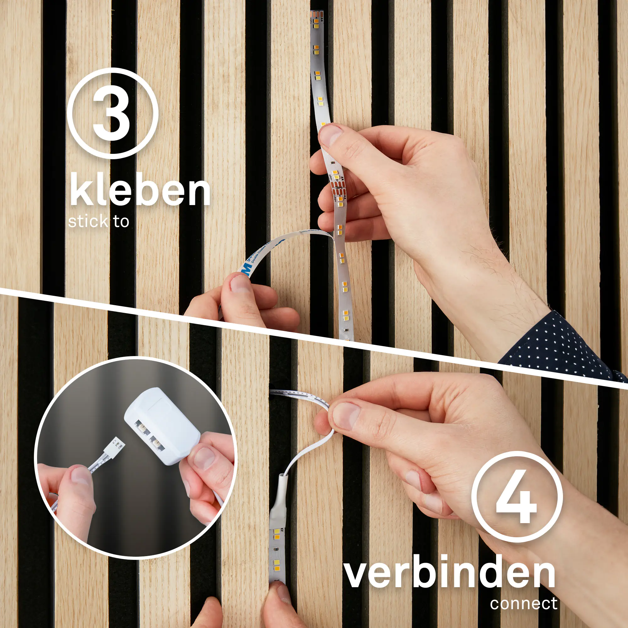 Briloner LED-Stripe Pimp your Panel Warmweiß, 2,6 m, 3000K 1300 lm Erweiterungsset