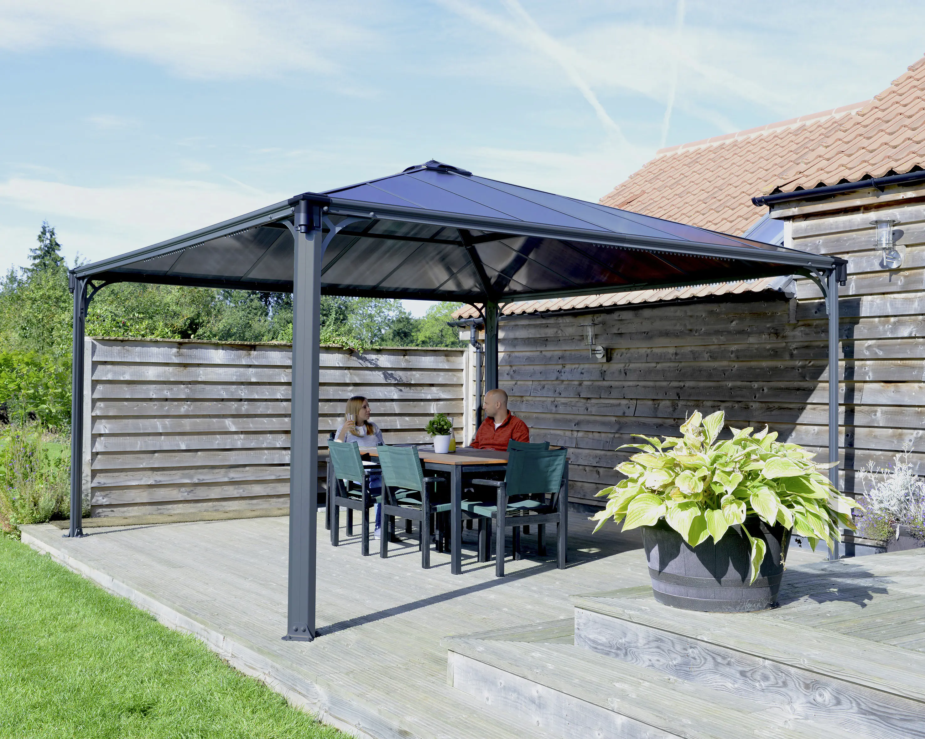 Canopia Pavillon Palermo 429 x 429 cm anthrazit/grau
