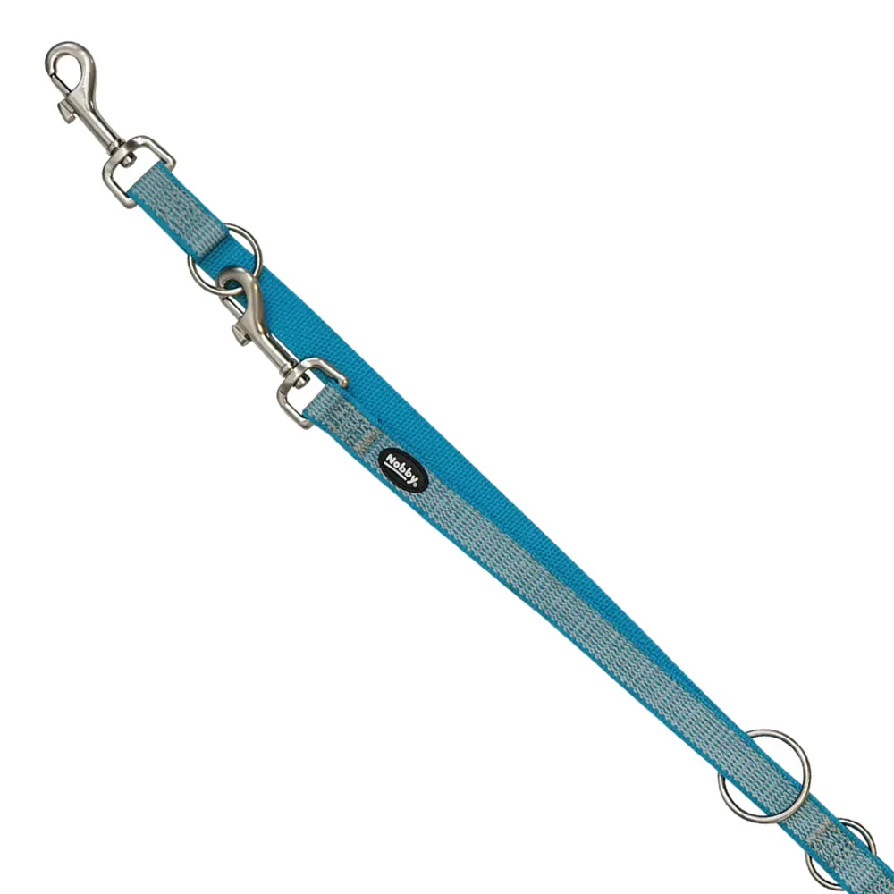 Nobby Hundeleine Führleine Full Reflect 2 m x 2 cm hellblau