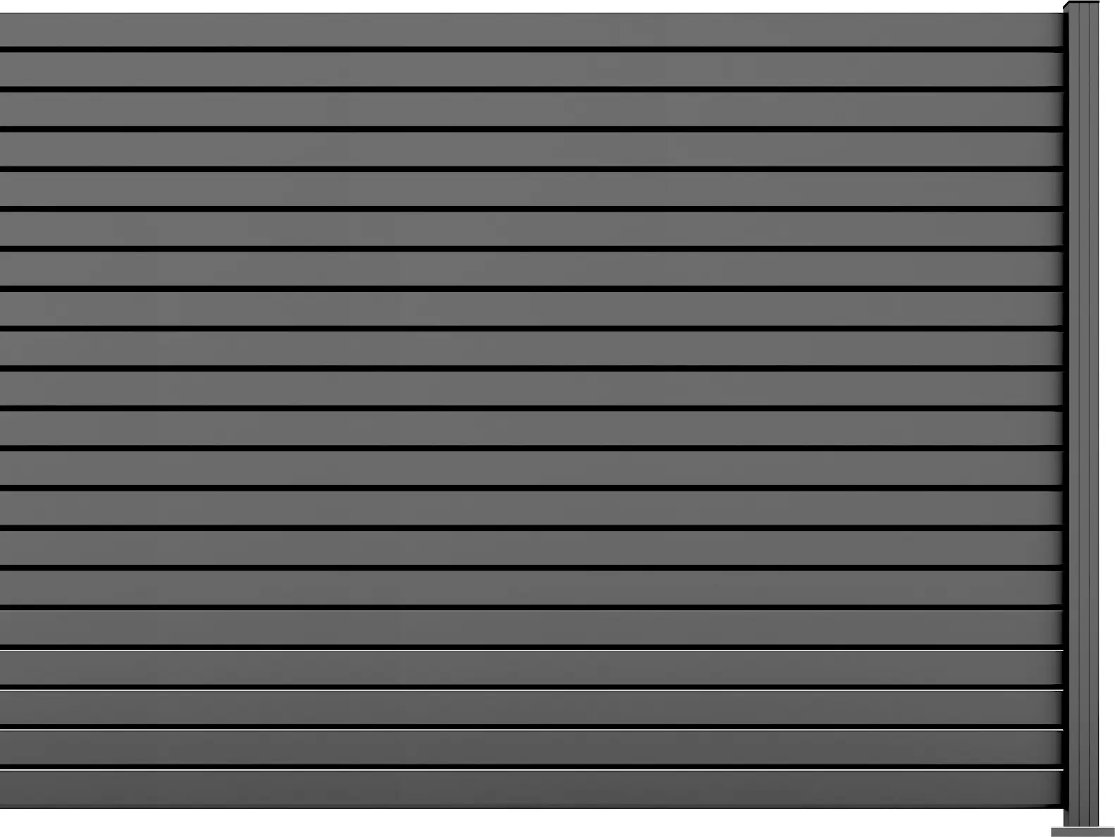 Ambiente Alu-Zaun Erweiterungsset Rhombus MINI 187 x 244,2 cm grau