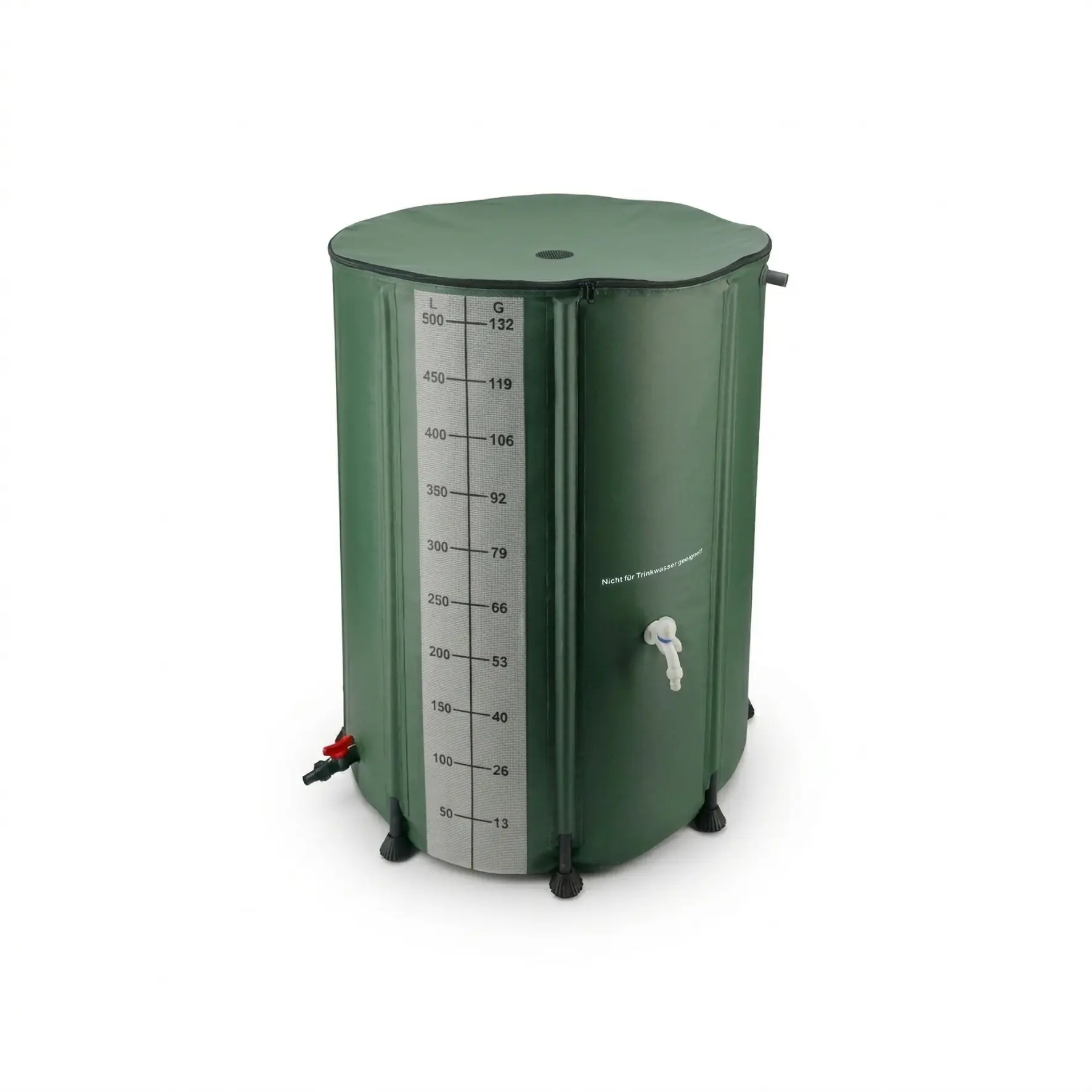 TrendLine Regentonne faltbar rund mit Deckel & Fenster 500 l