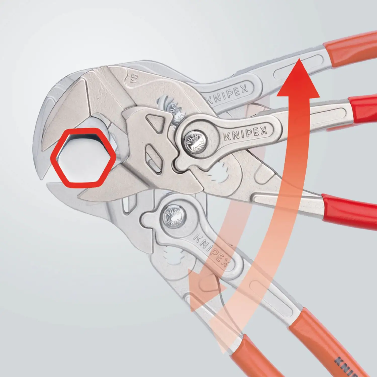 Knipex Zangenschlüssel vernickelt Mehrkomponenten-Hülle