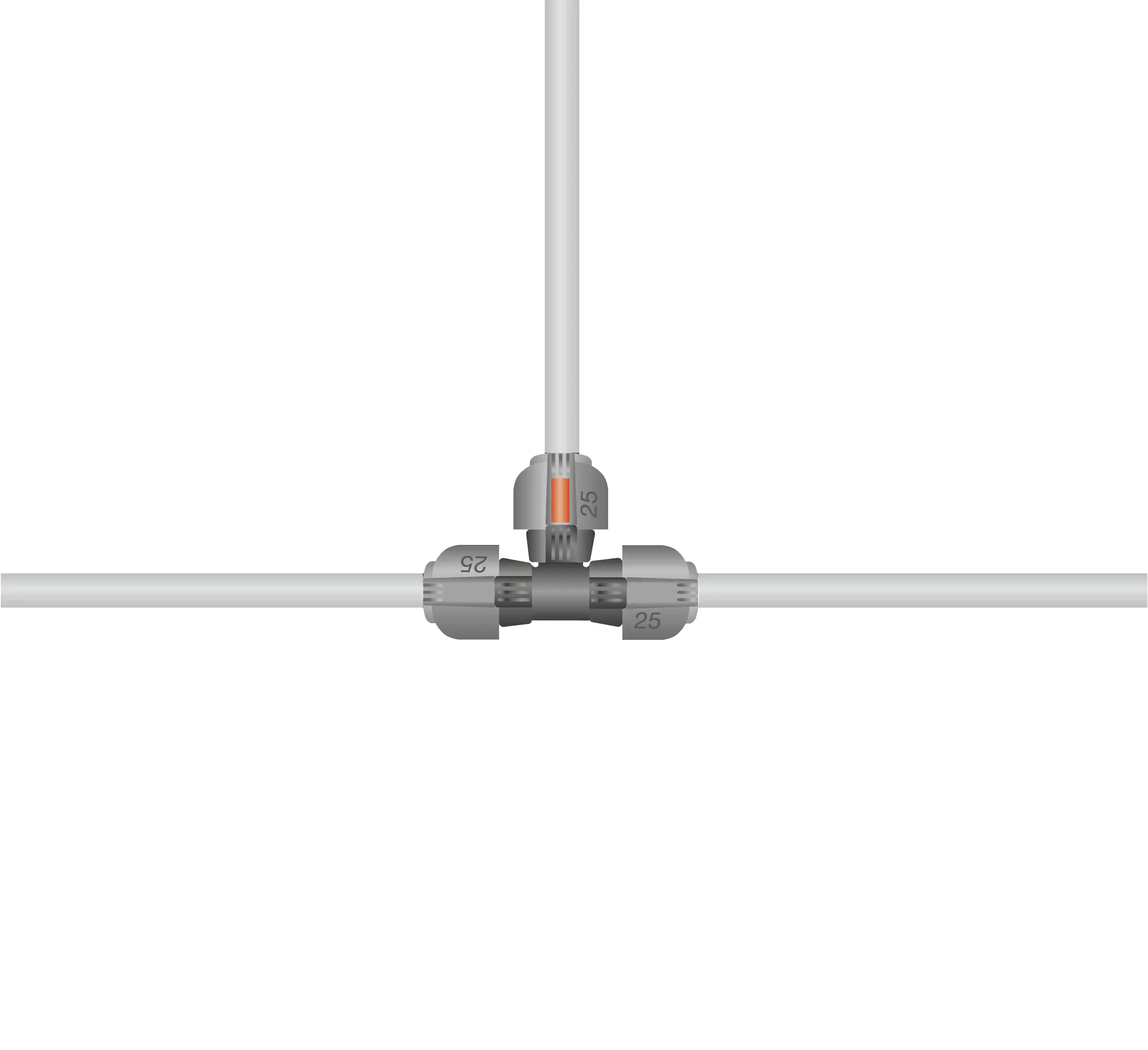 Gardena T-Stück für Sprinkler Quick Easy 25 mm
