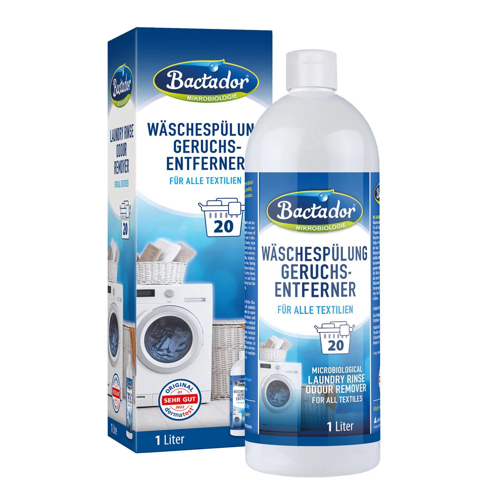 Bactador Wäschespülung und Geruchsentferner für alle Textilien 1 L