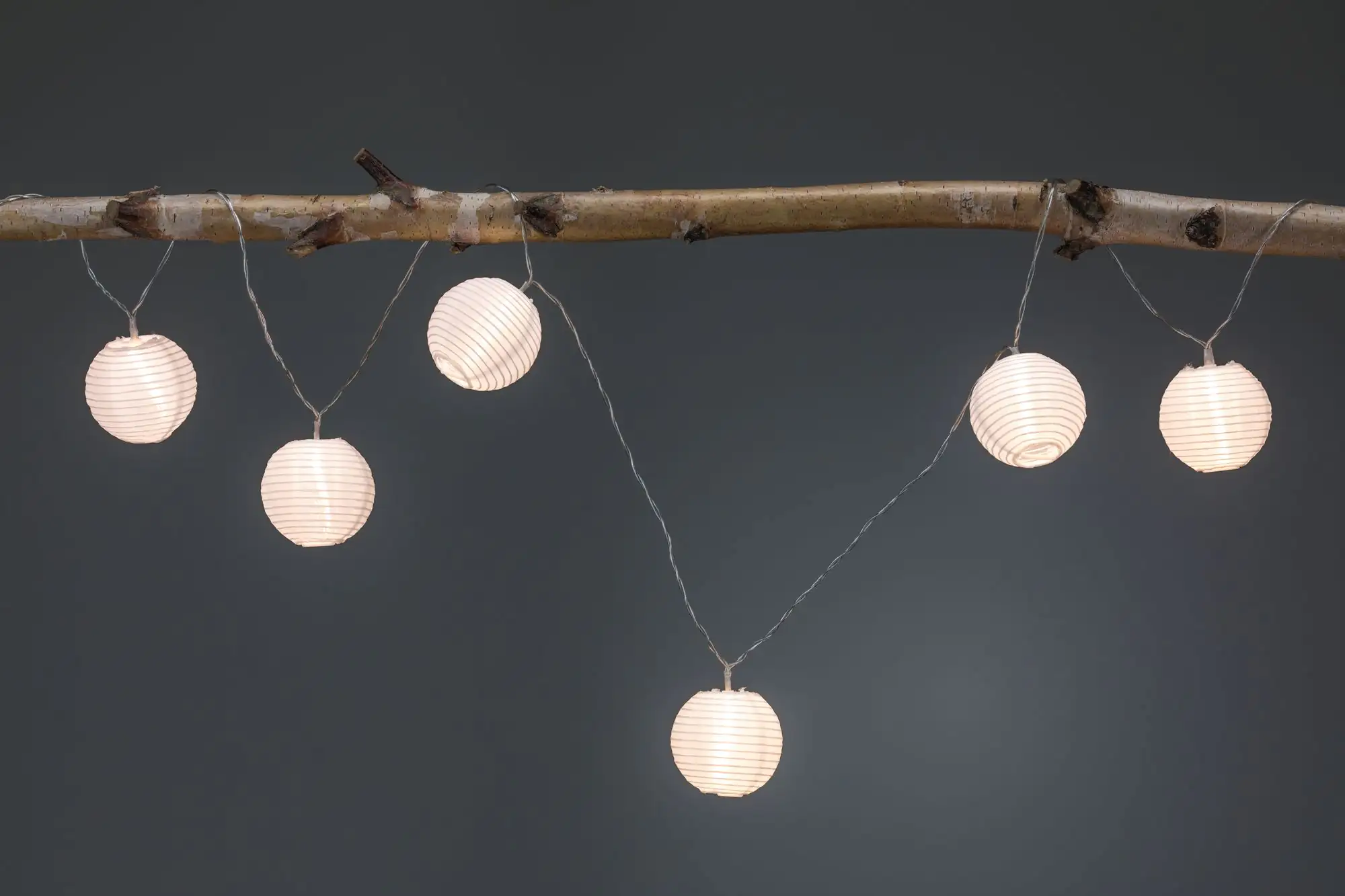 Paulmann LED Akku-Lichterkette Lampion weiß warmweiß 7 Lampions