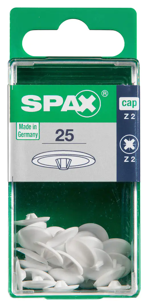 Spax Abdeckkappen weiß zum stecken (kreuz) - 25 Stk.