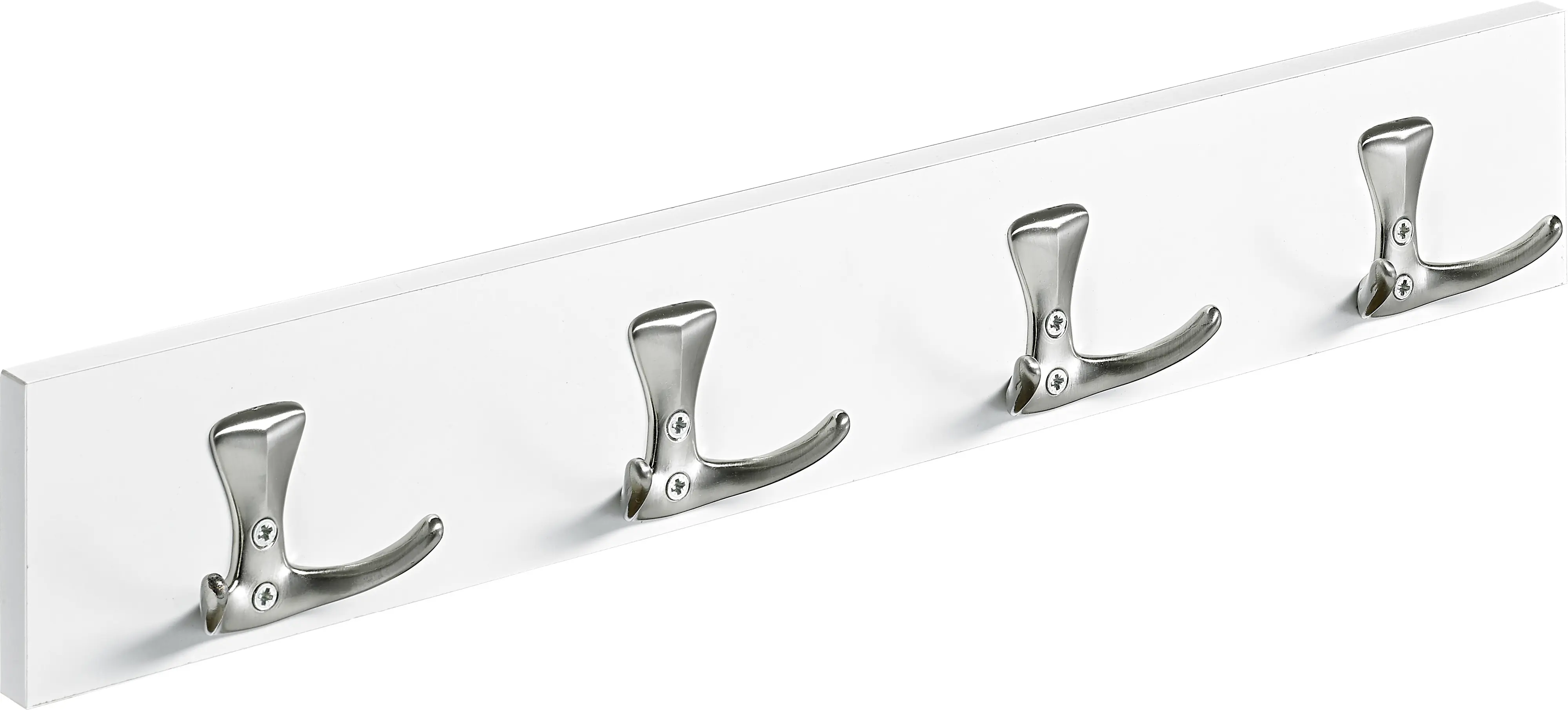 Hettich Holzgarderobe 4 Haken 50,0 x 8,0 x 4,6 cm weiß