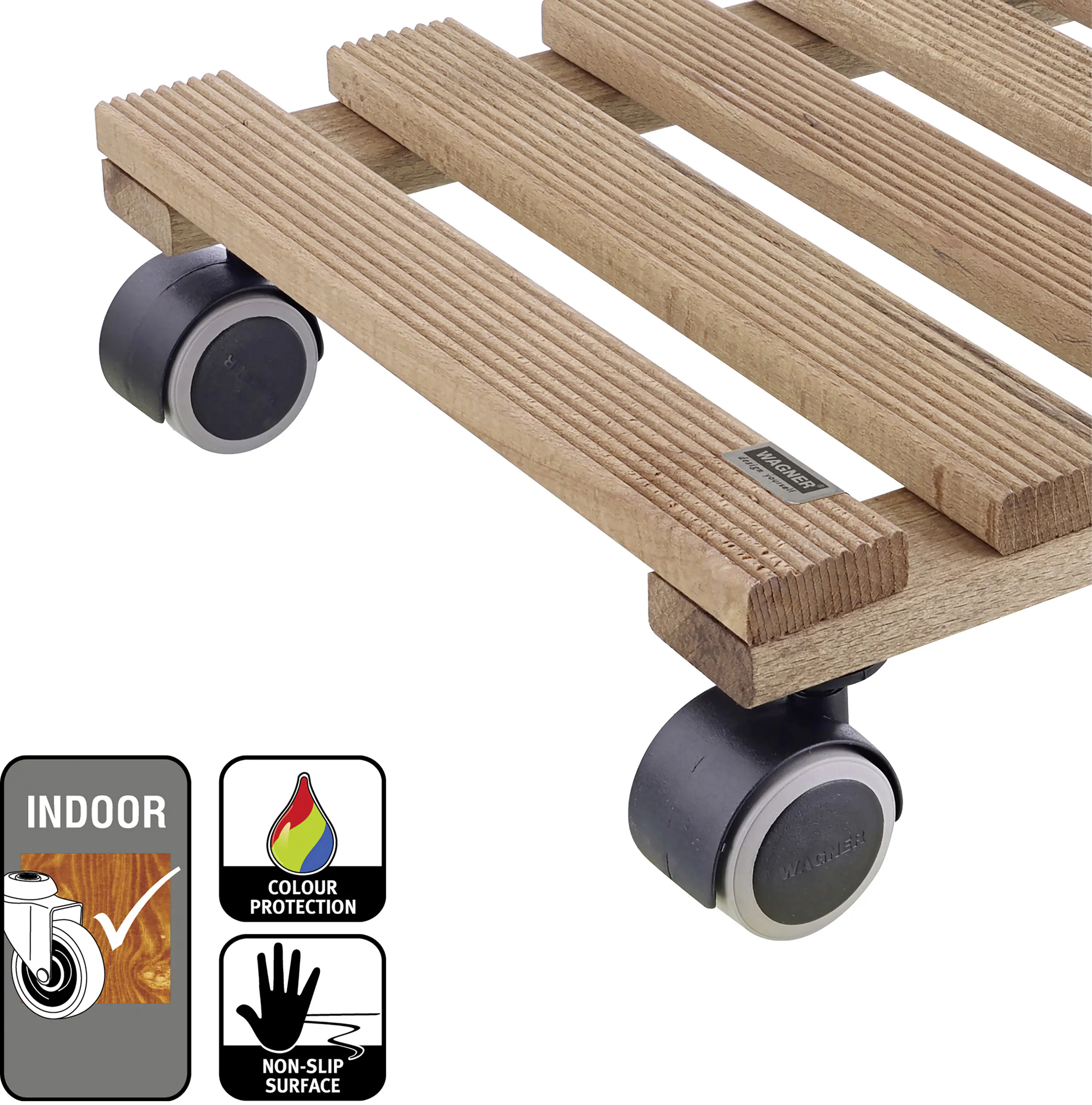Wagner Multiroller Holz 28 x 28 cm braun