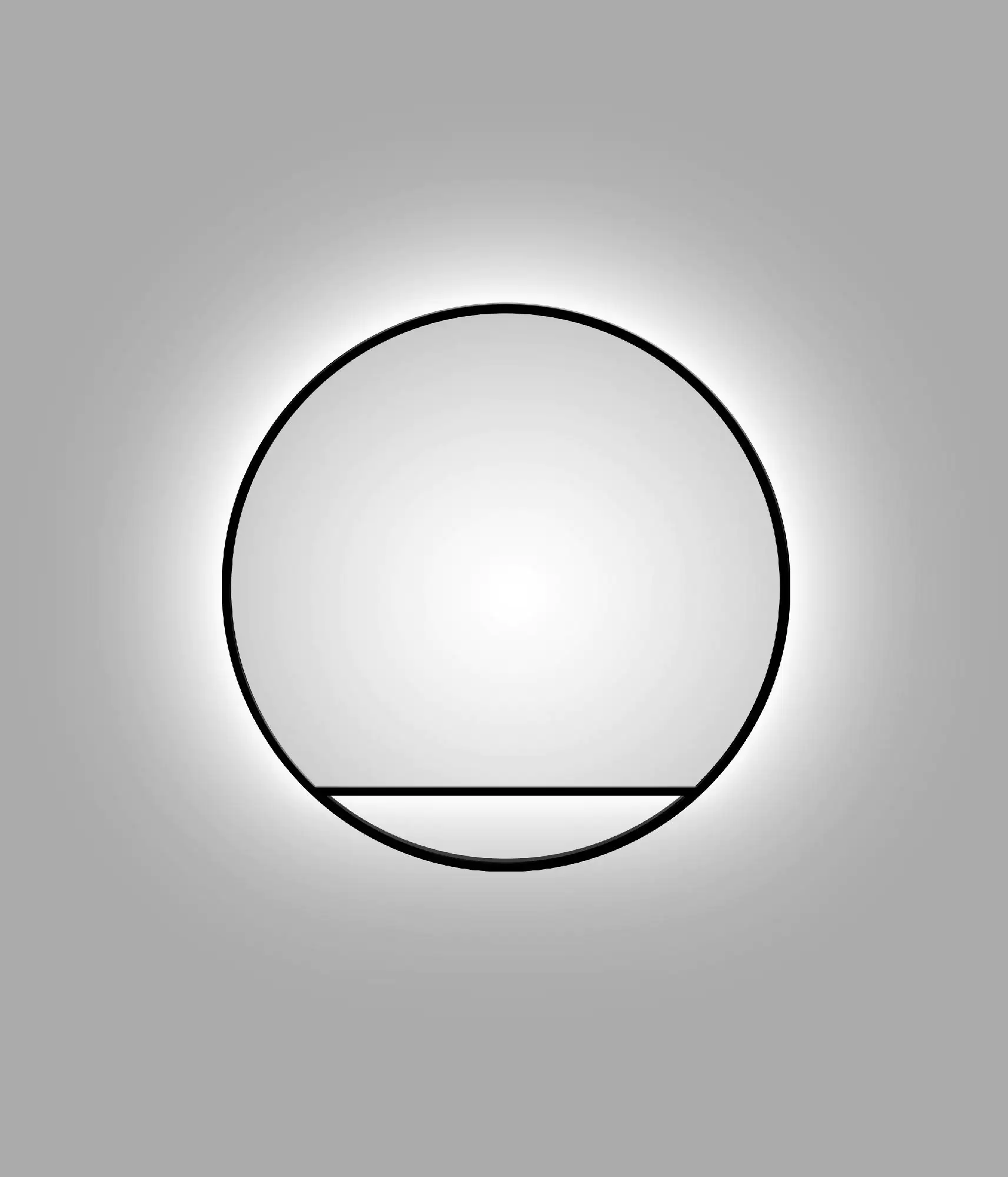 DSK LED Lichtspiegel Silver Cosmos Ø60 cm, schwarz