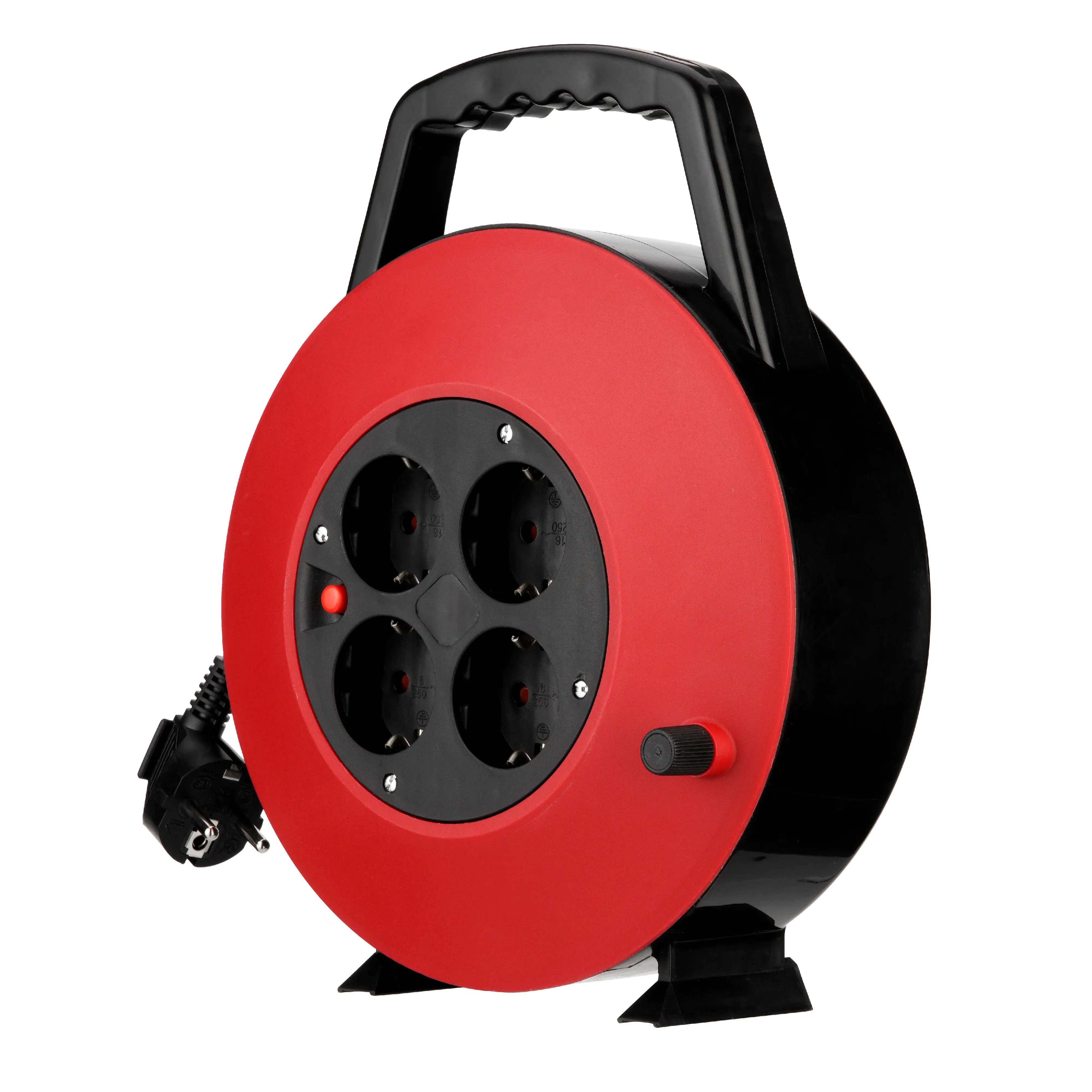 REV Kabeltrommel Innen 10 m H05VV-F 3G1,5mm², schwarz rot