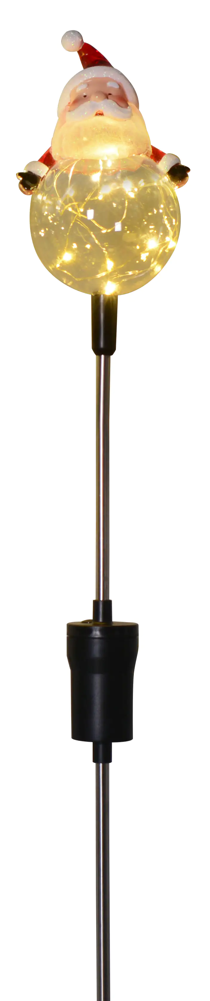 TrendLine LED Gartenstecker Weihnachtsmann 84 cm warmweiß für außen mit Timer