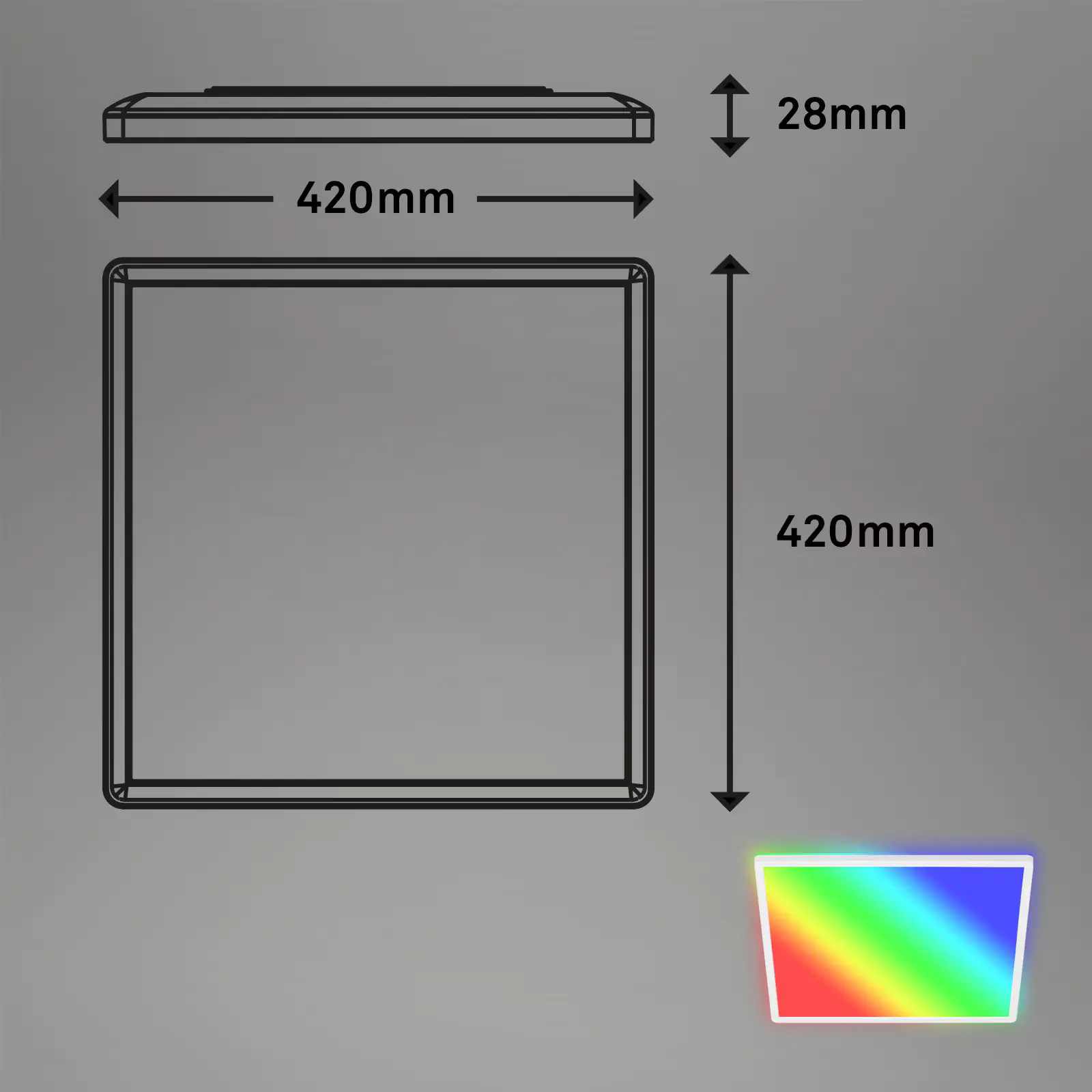 Di-Ka Ultraflaches RGBW LED Panel SLIM mit Hintergrundbeleuchtung