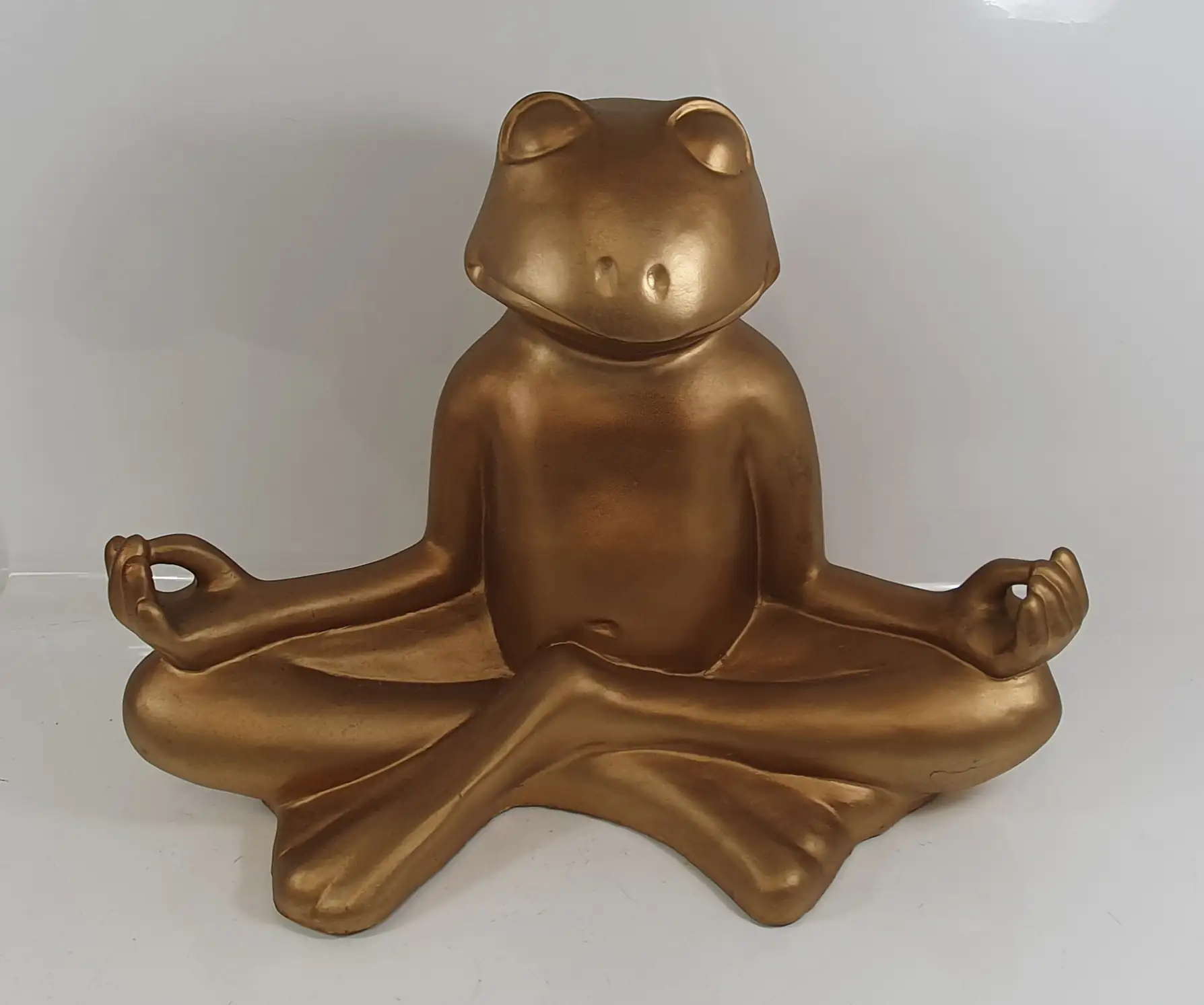 Dekofigur Frosch gold 50 x 61 x 27 cm