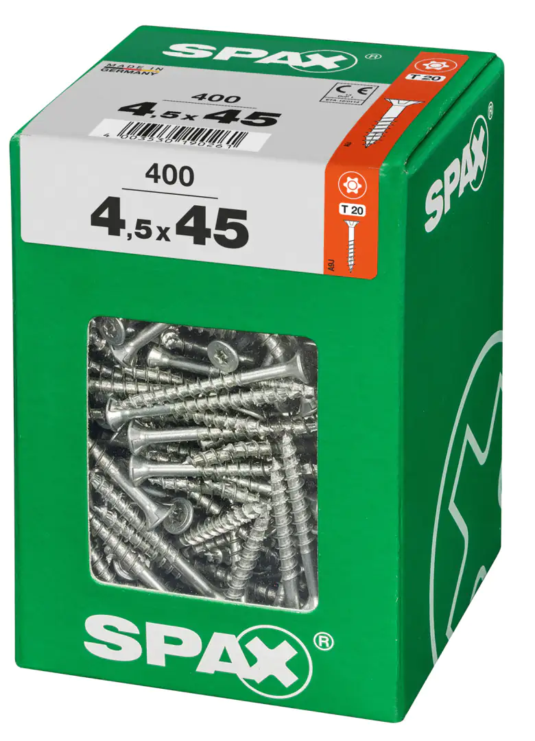 Spax Universalschrauben 4.5 x 45 mm TX 20 - 400 Stk.