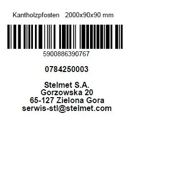 Kantholzpfosten 200 cm, 90 x 90 mm, kesseldruckimprägniert