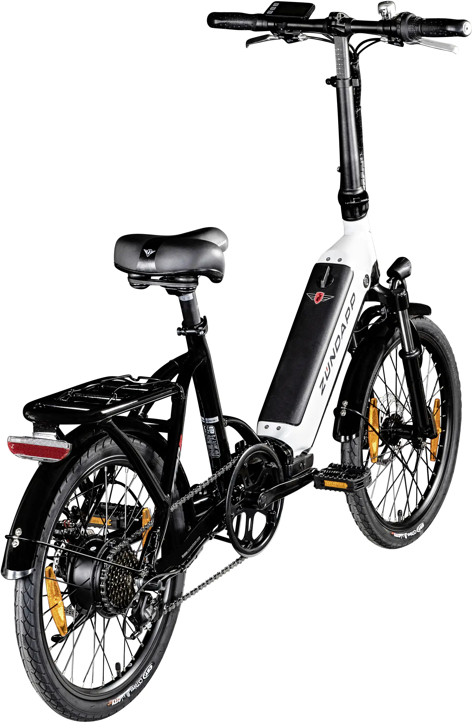 Zündapp E-Bike Faltrad ZT20R 20 Zoll RH 35cm 6-Gang 468 Wh schwarz weiß