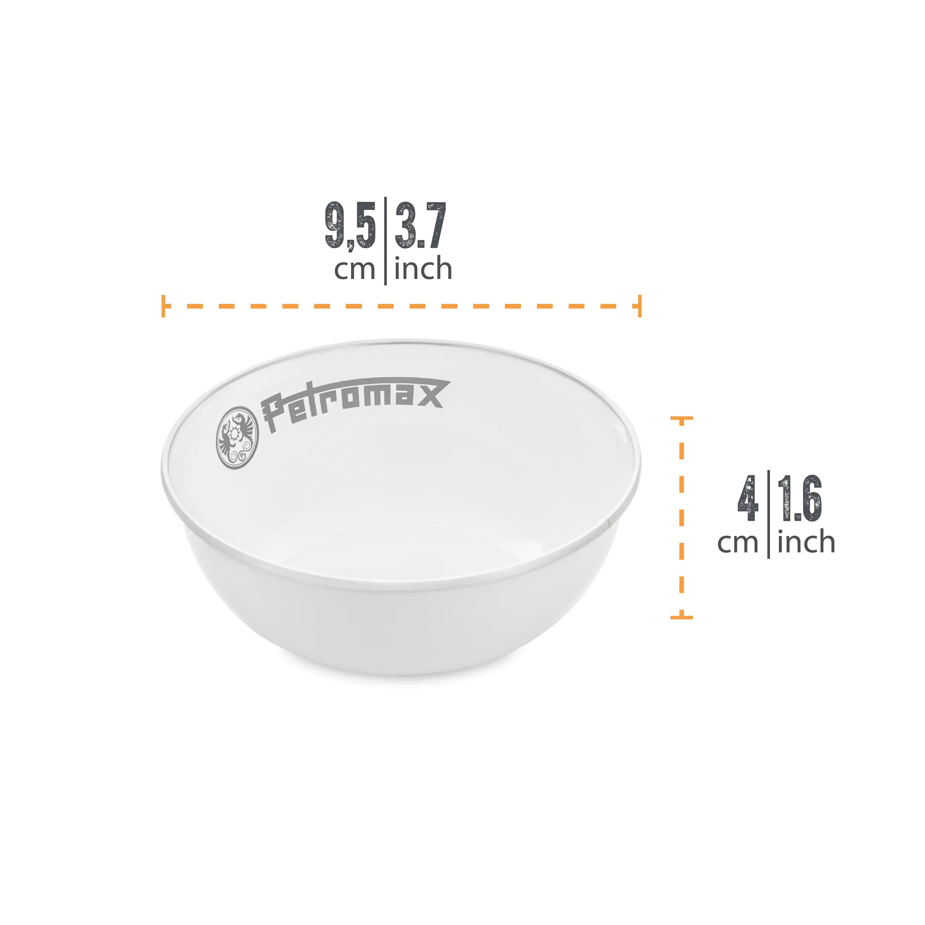 Petromax Schale Emaille 2er Set 160 ml weiss