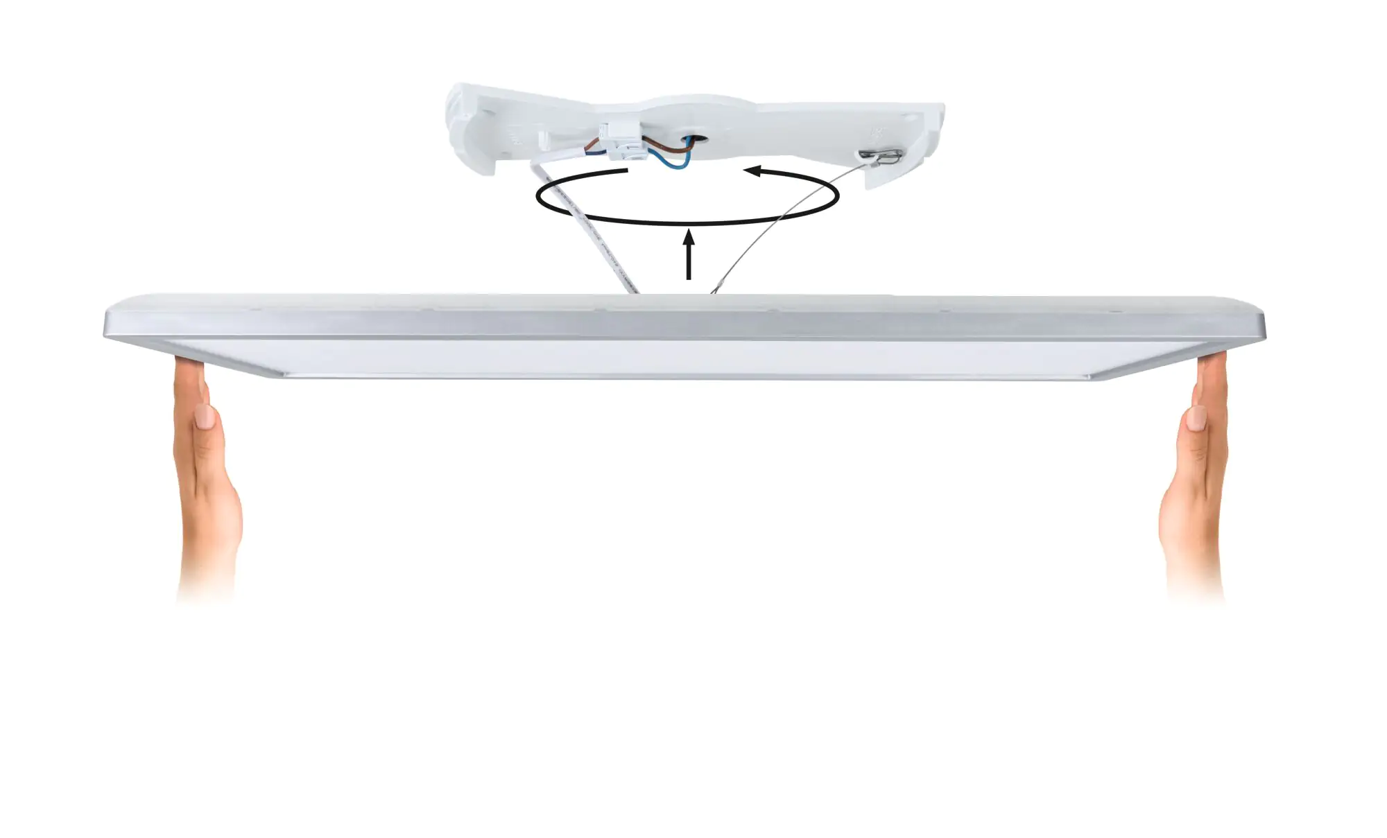 Paulmann LED Deckenleuchte Atria Shine Backlight Holzoptik eckig 29,3 x 29,3 cm