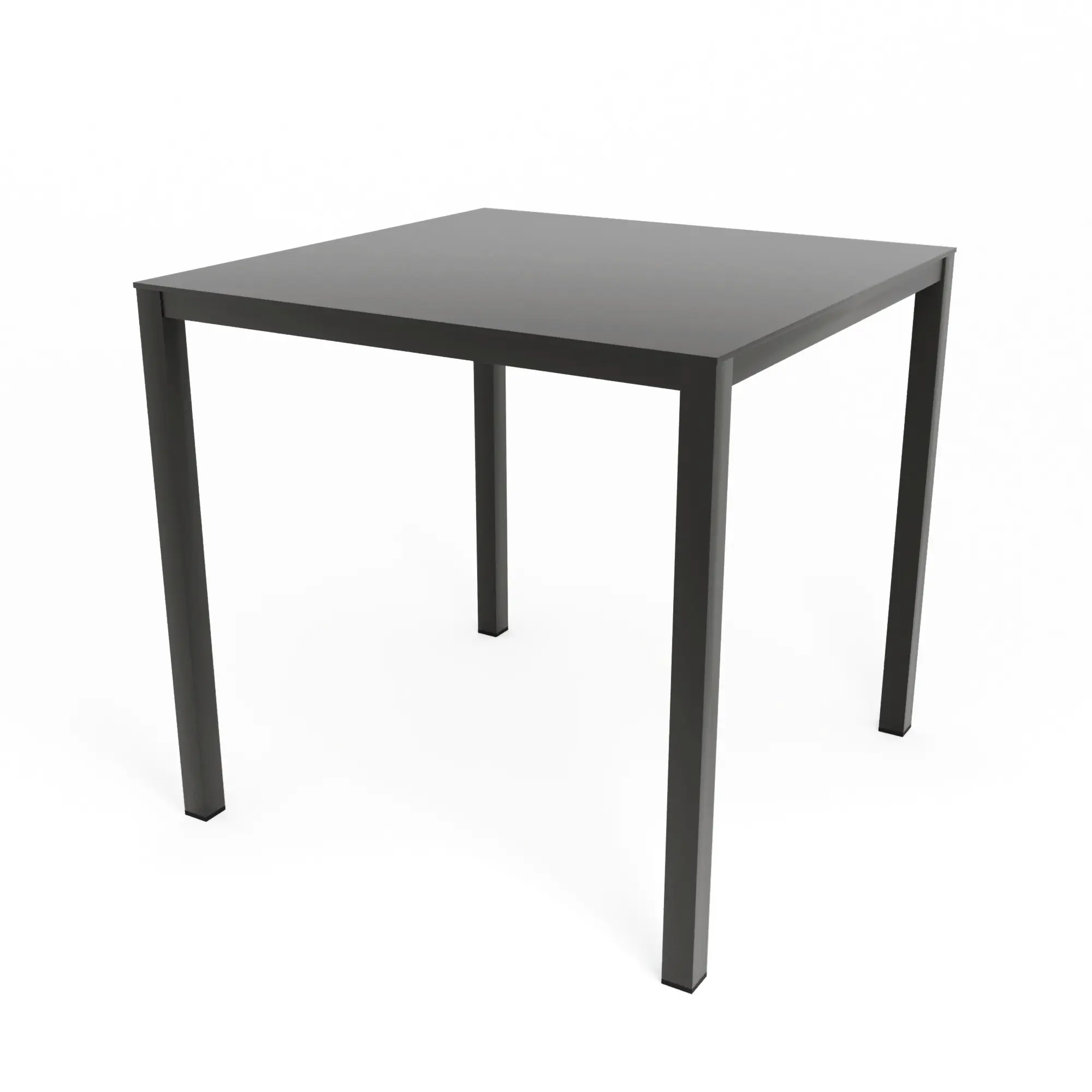 Grandsoleil Gartentisch wetterfest Metall Brunch 80 × 80 cm schwarz