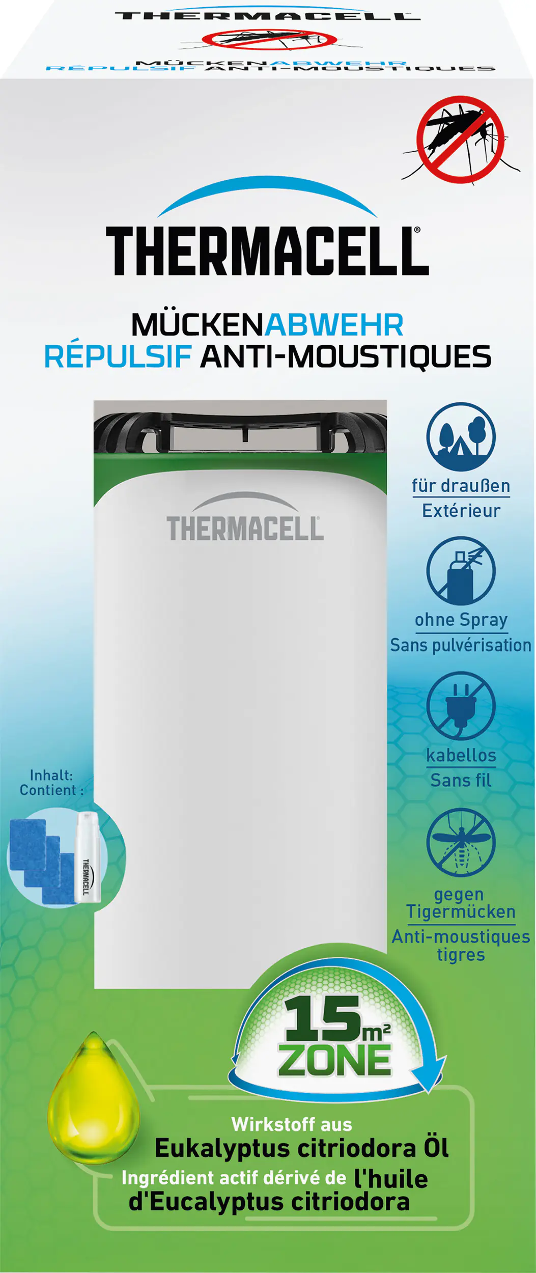 Thermacell Mückenabwehr-Verdampfer Protect weiß-grün inkl. Wirkstoff