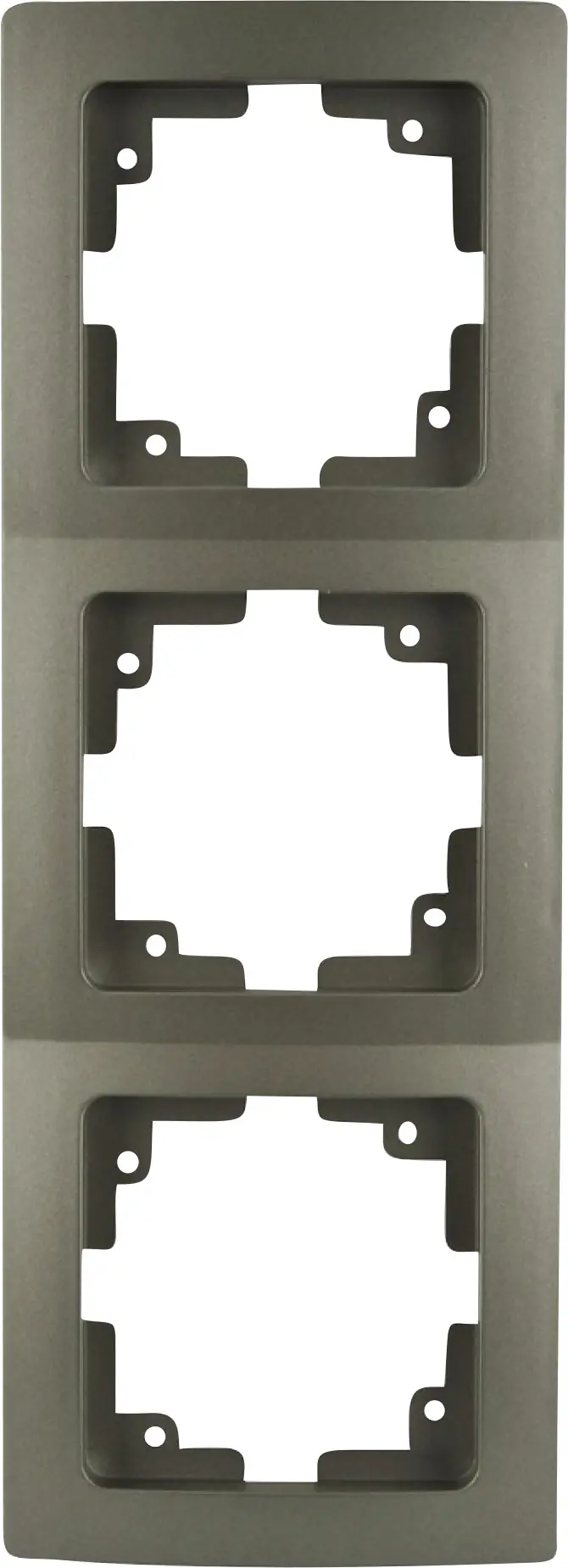 Unitec Abdeckrahmen Monaco 3-fach platin