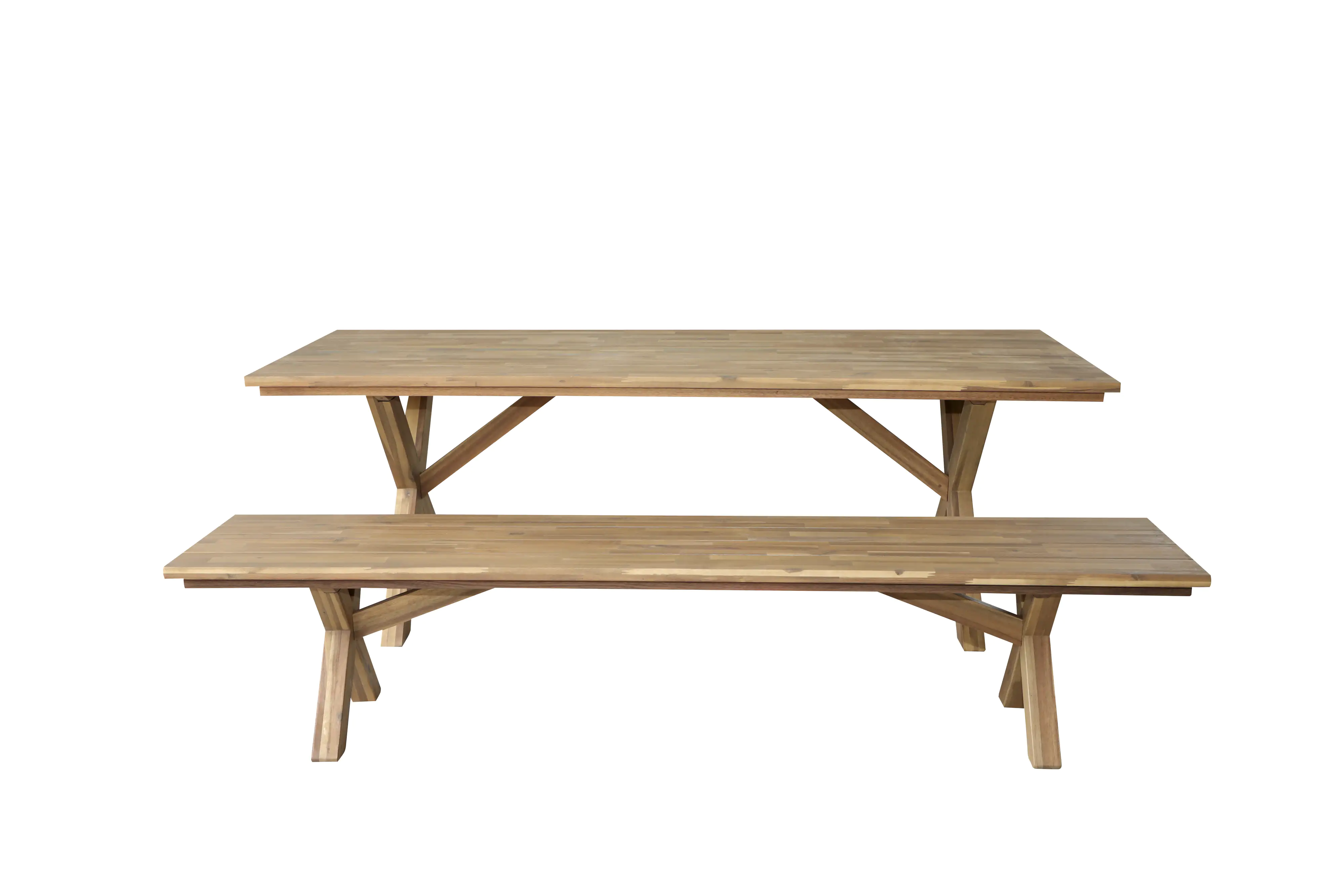 Primaster Gartentisch Manila Holz 220 x 90 x 75 cm