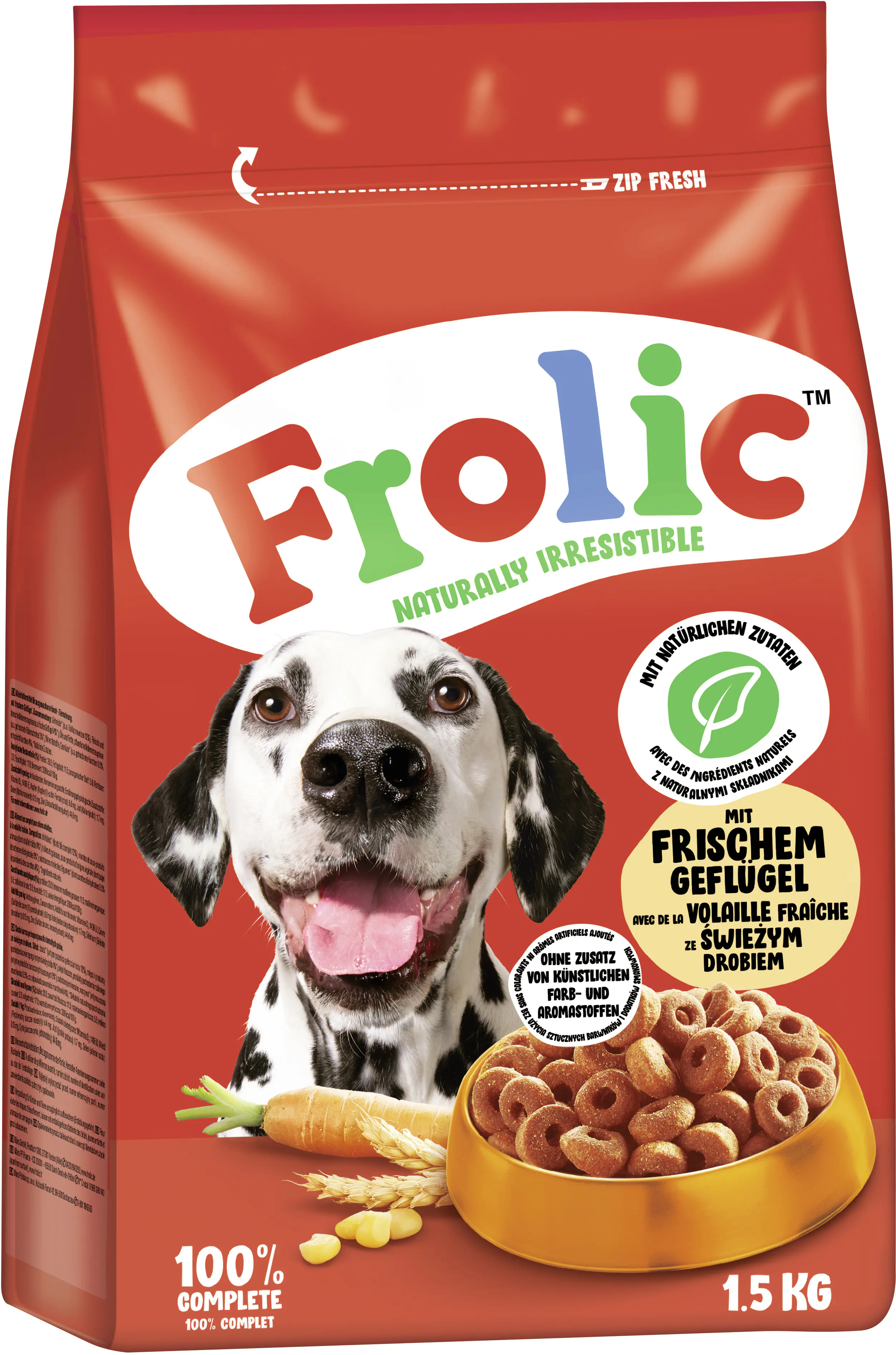 Frolic Hundetrockenfutter Adult 1,5 kg Geflügel