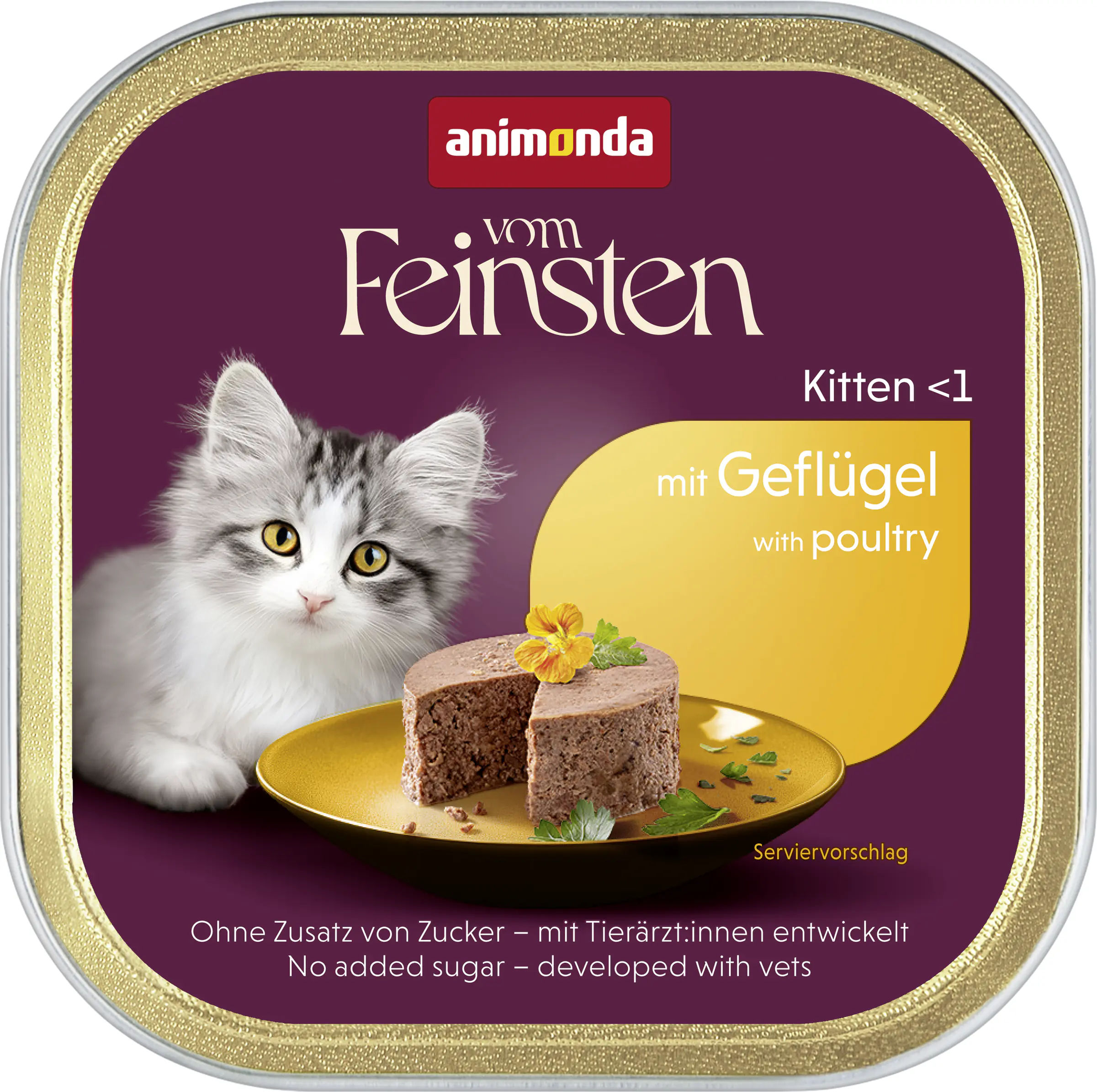 Animonda vom Feinsten Katzennassfutter Kitten getreidefrei 100 g Geflügel