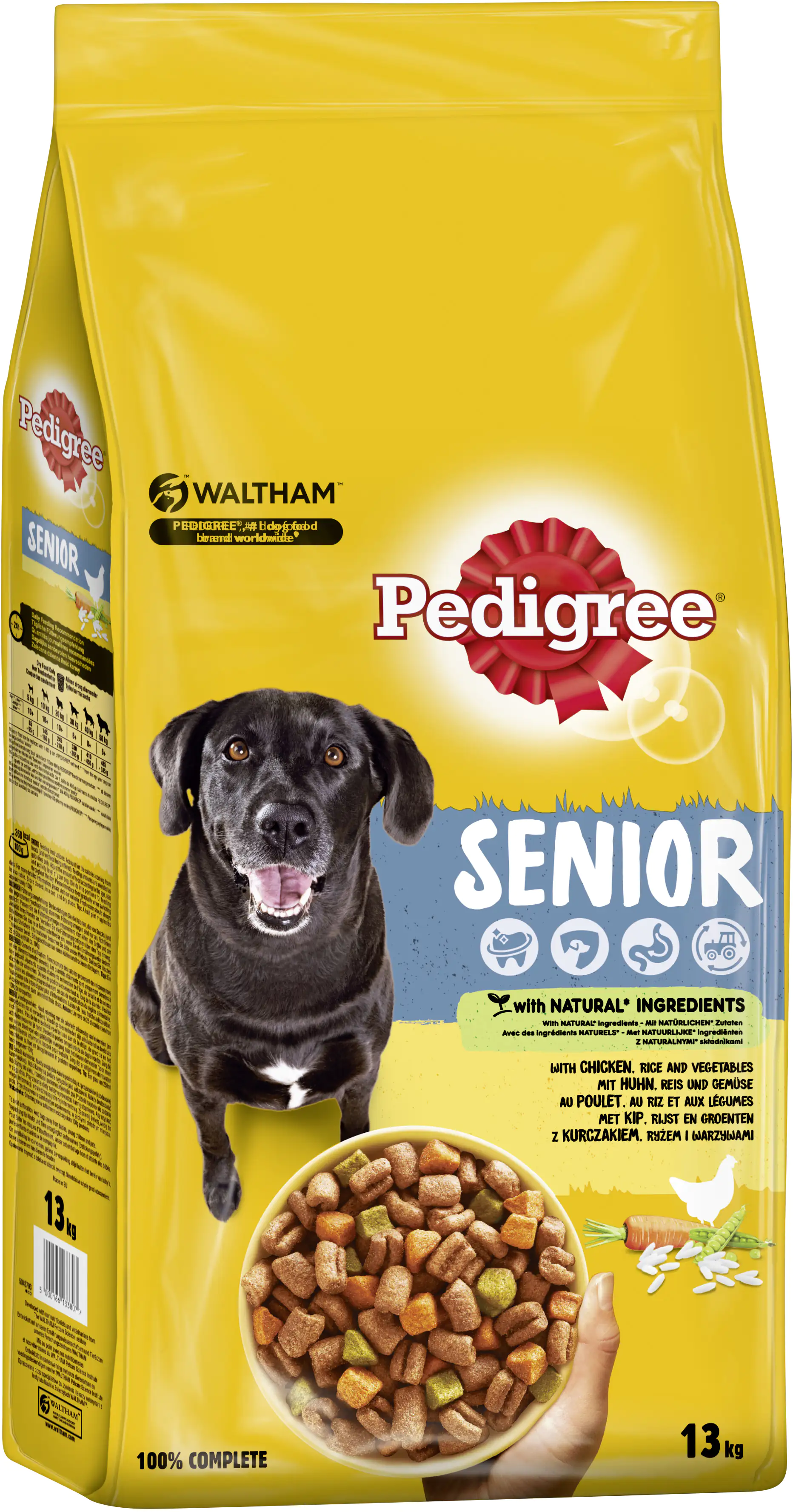 Pedigree Hundetrockenfutter Senior 13 kg Huhn, Reis & Gemüse 