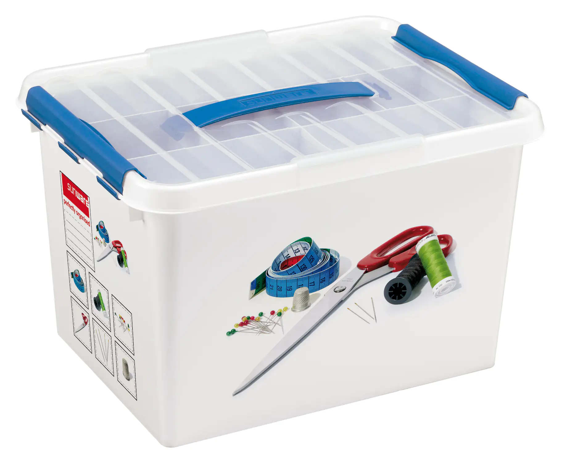 Sunware Nähbox Q-Line inklusive Deckel 22L 40 x 30 x 26 cm