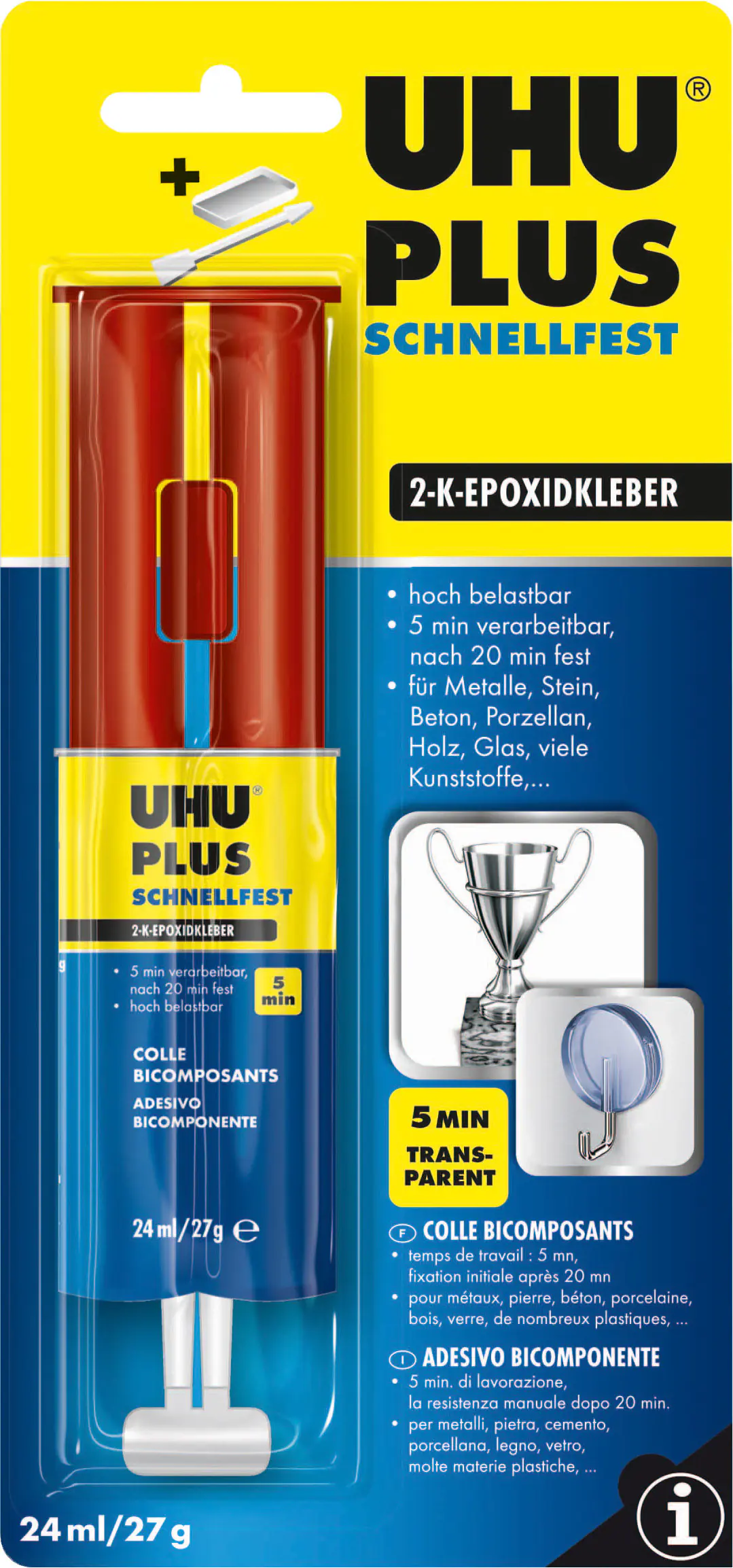 UHU plus schnellfest Doppelkammerspritze 27 g