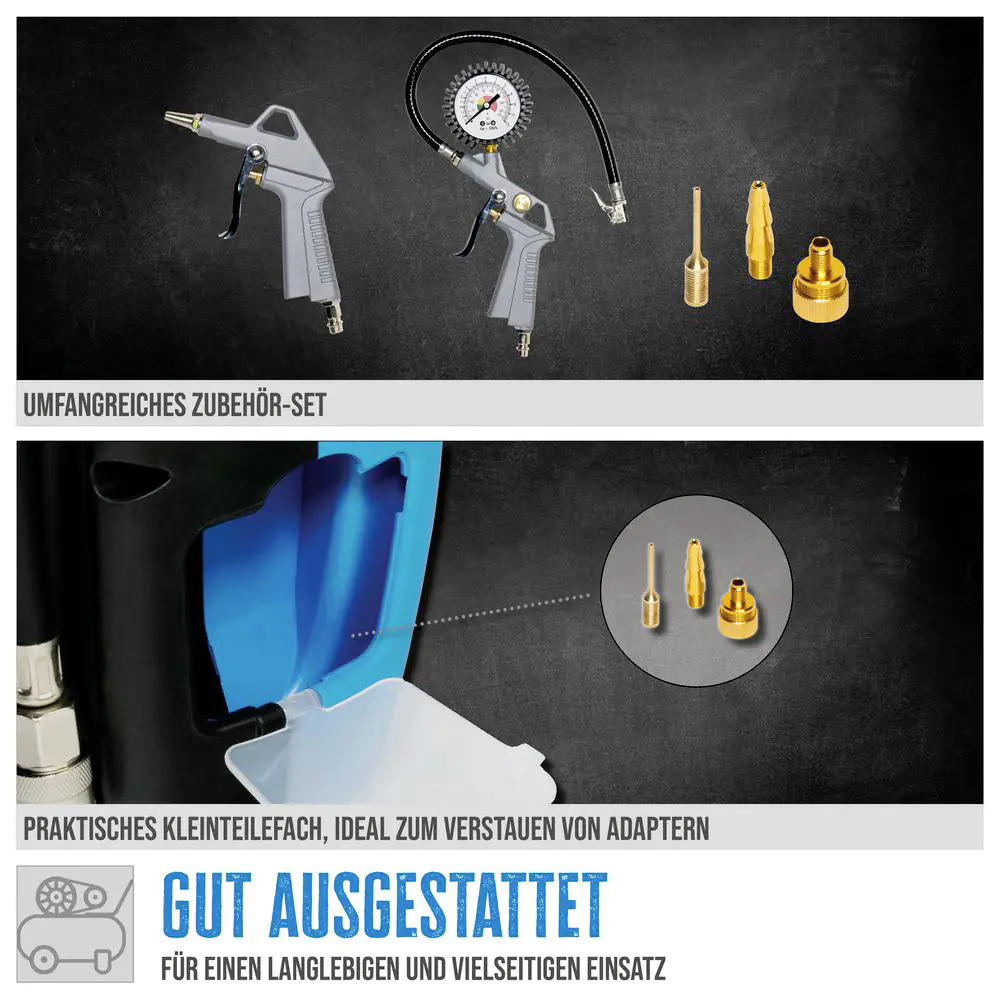 Güde Multikompressor-Set Airpower 180-08 8 bar 180 l/min 1,1 kW