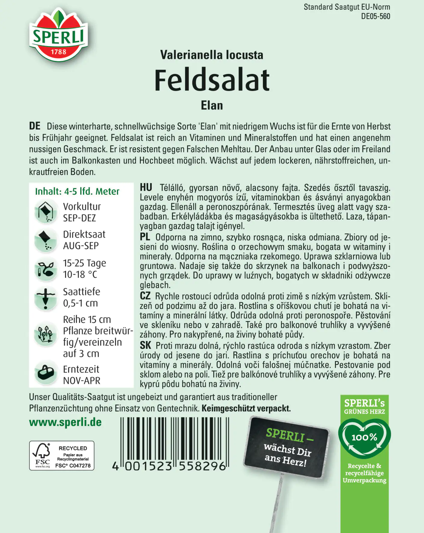 Sperli Feldsalat Elan