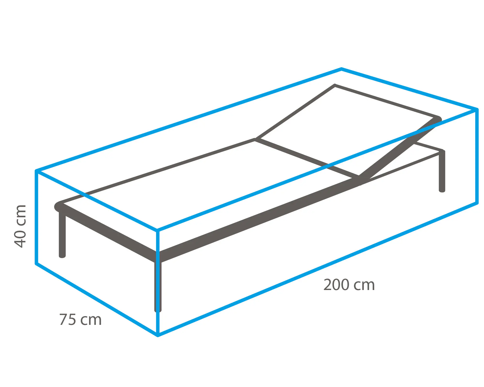 Winza Outdoor Covers Premium Schutzhülle  Liegestuhl Maße 200x75x40 cm Material PP MFY