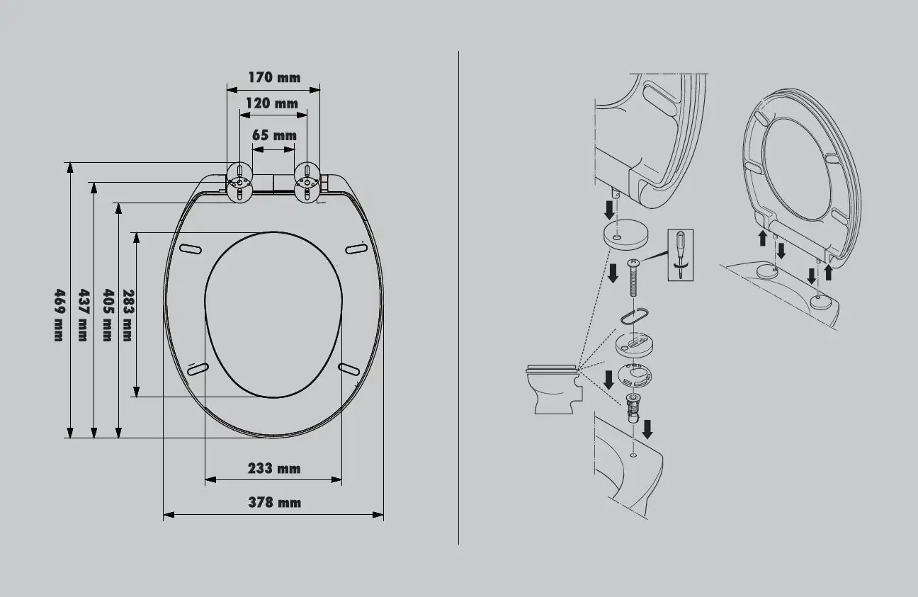 Primaster WC-Sitz mit Absenkautomatik Boot weiß