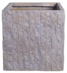 TrendLine Pflanztopf 32 x 32 x 32 cm grau braun strukturiert
