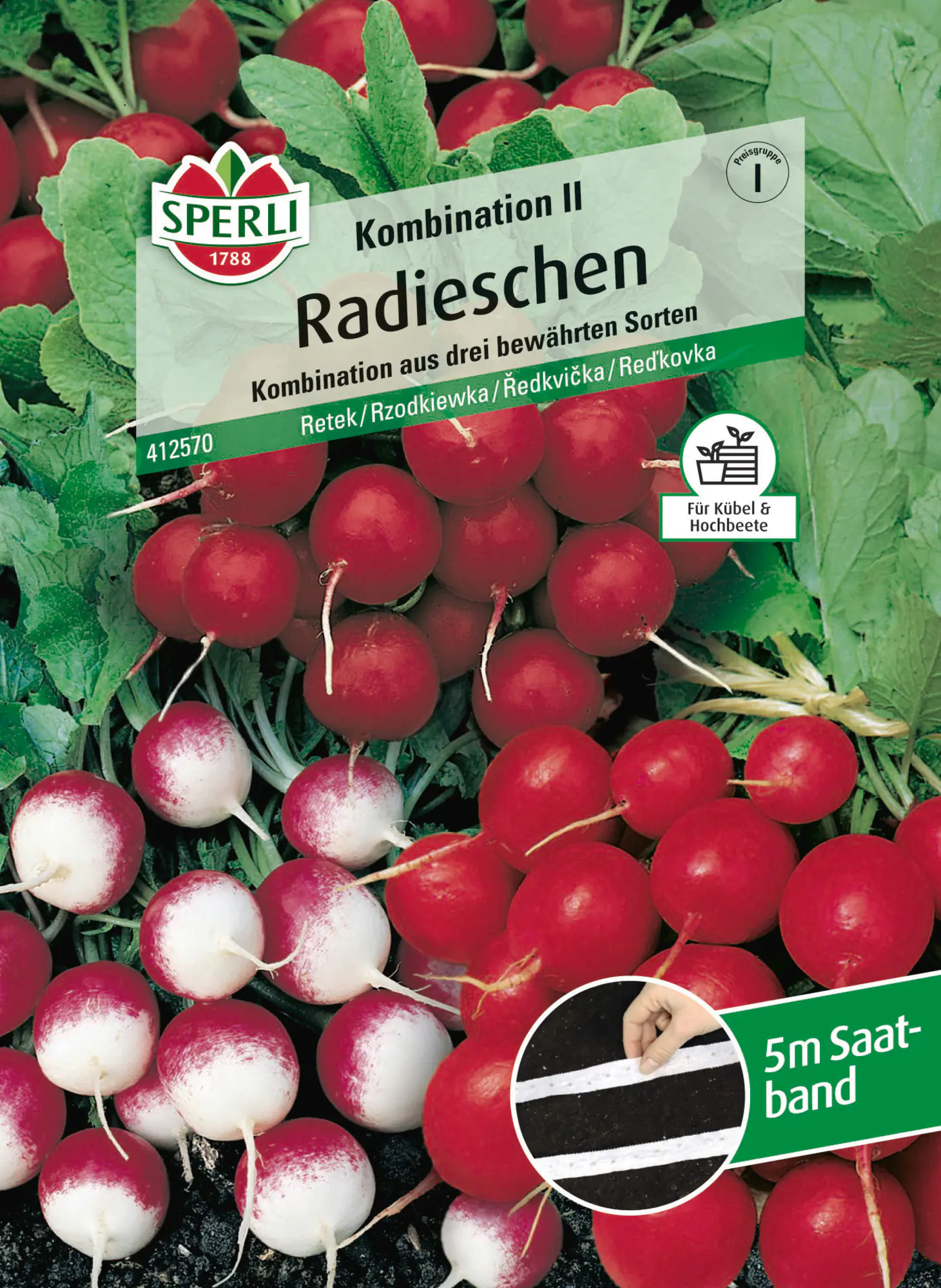Sperli Saatgut Radieschen Kombination II für bis zu 5 lfd. Meter