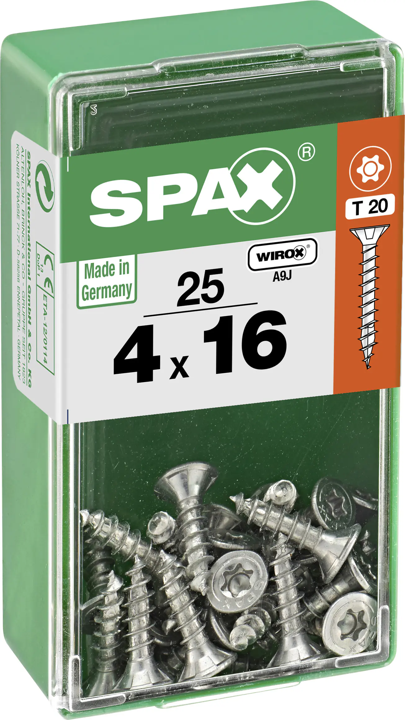 Spax Universalschrauben 4.0 x 16 mm TX 20 - 25 Stk.